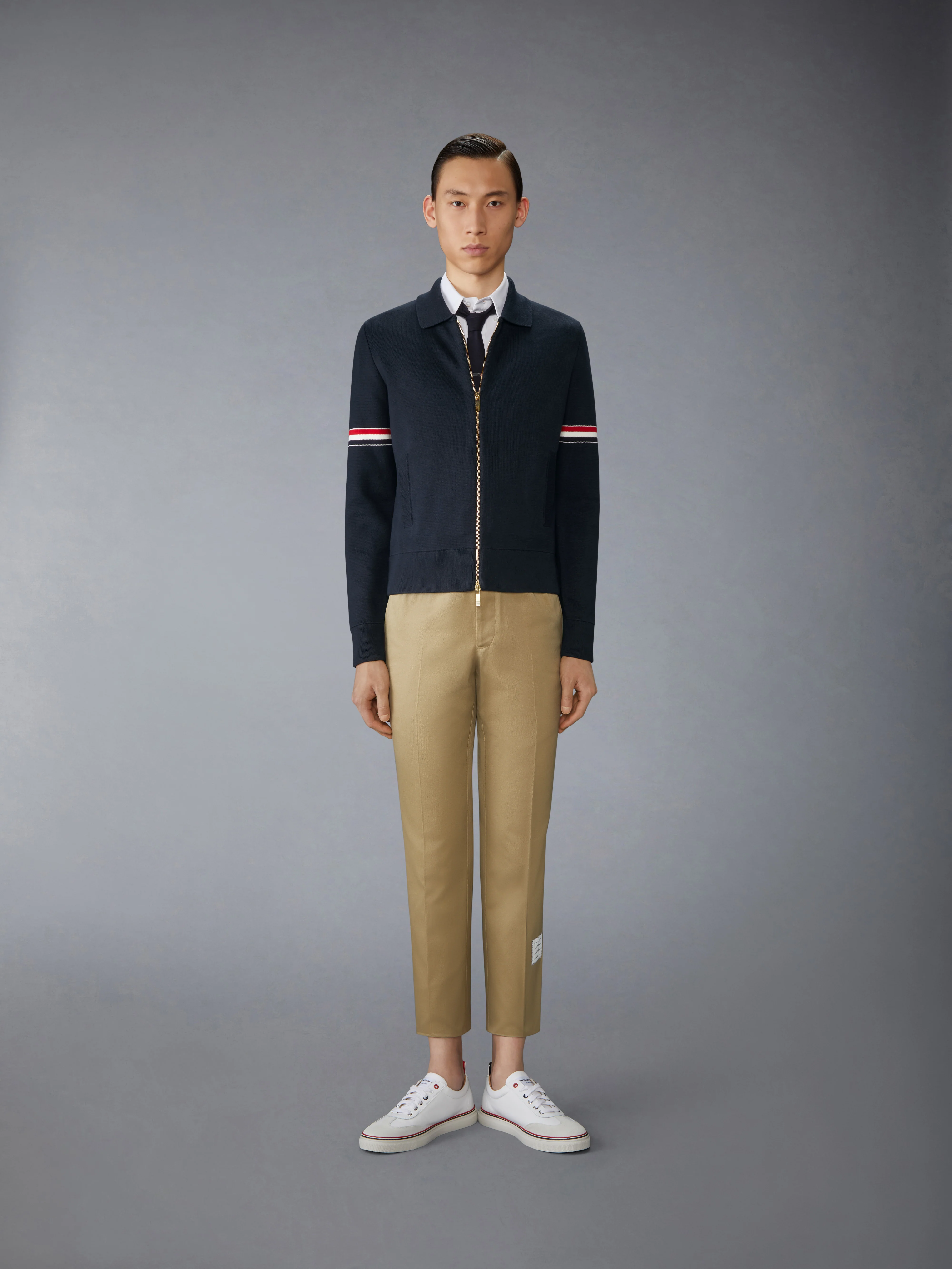 COTTON MILANO STITCH ARMBAND BOMBER JACKET - Image 3