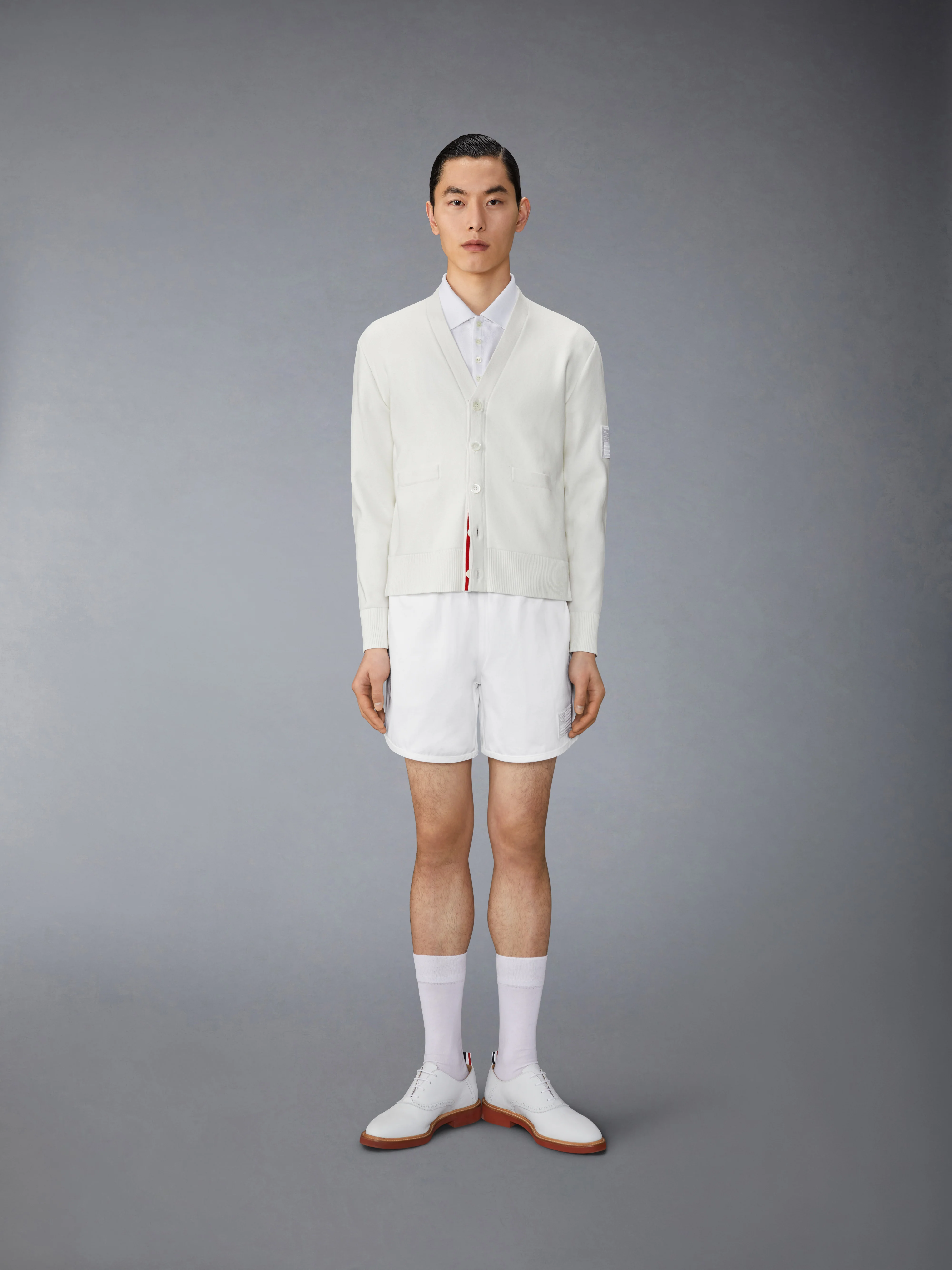 COTTON MILANO STITCH FLAG PATCH CARDIGAN - Image 6