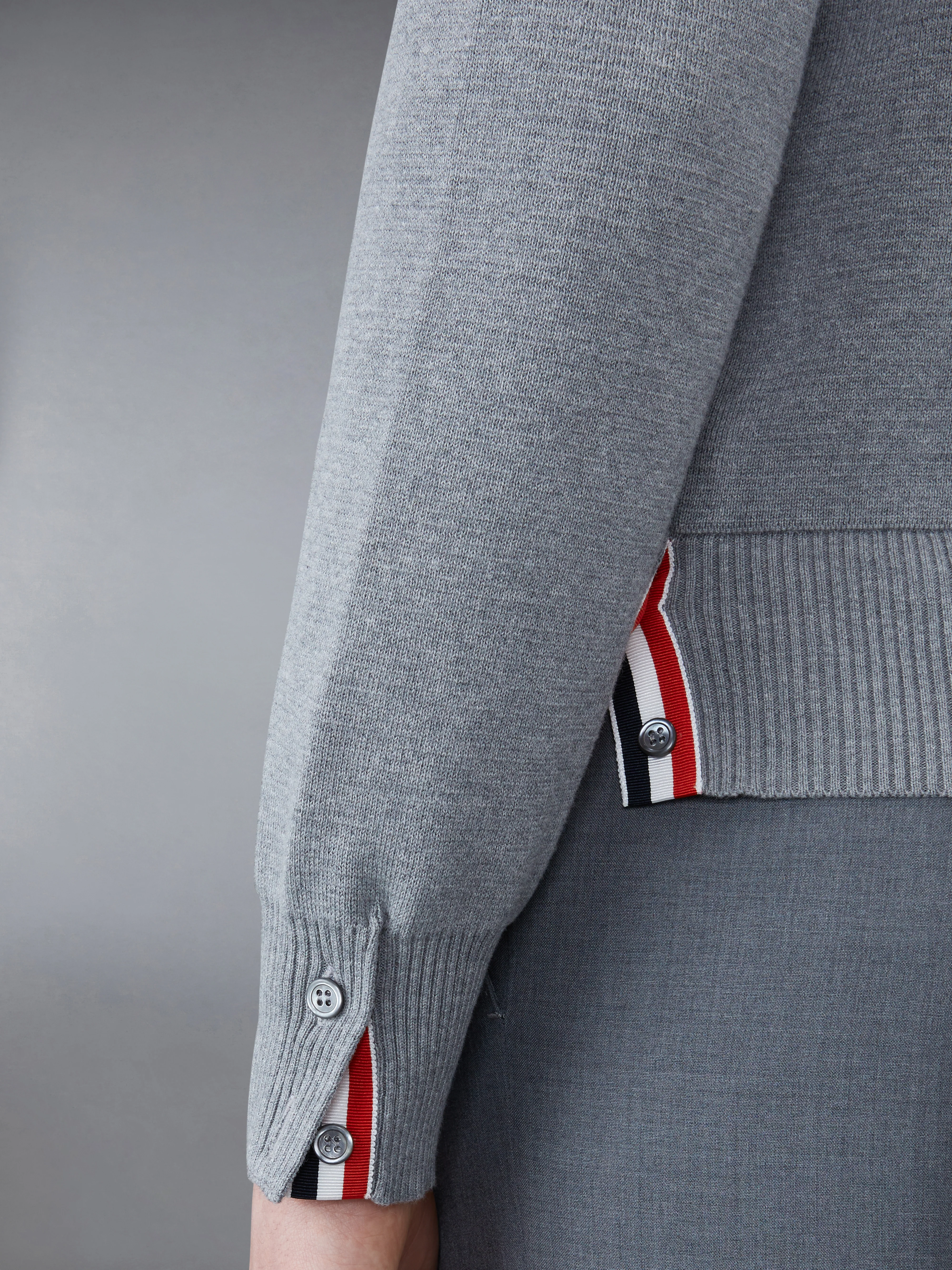 COTTON MILANO STITCH V-NECK CARDIGAN - Image 4