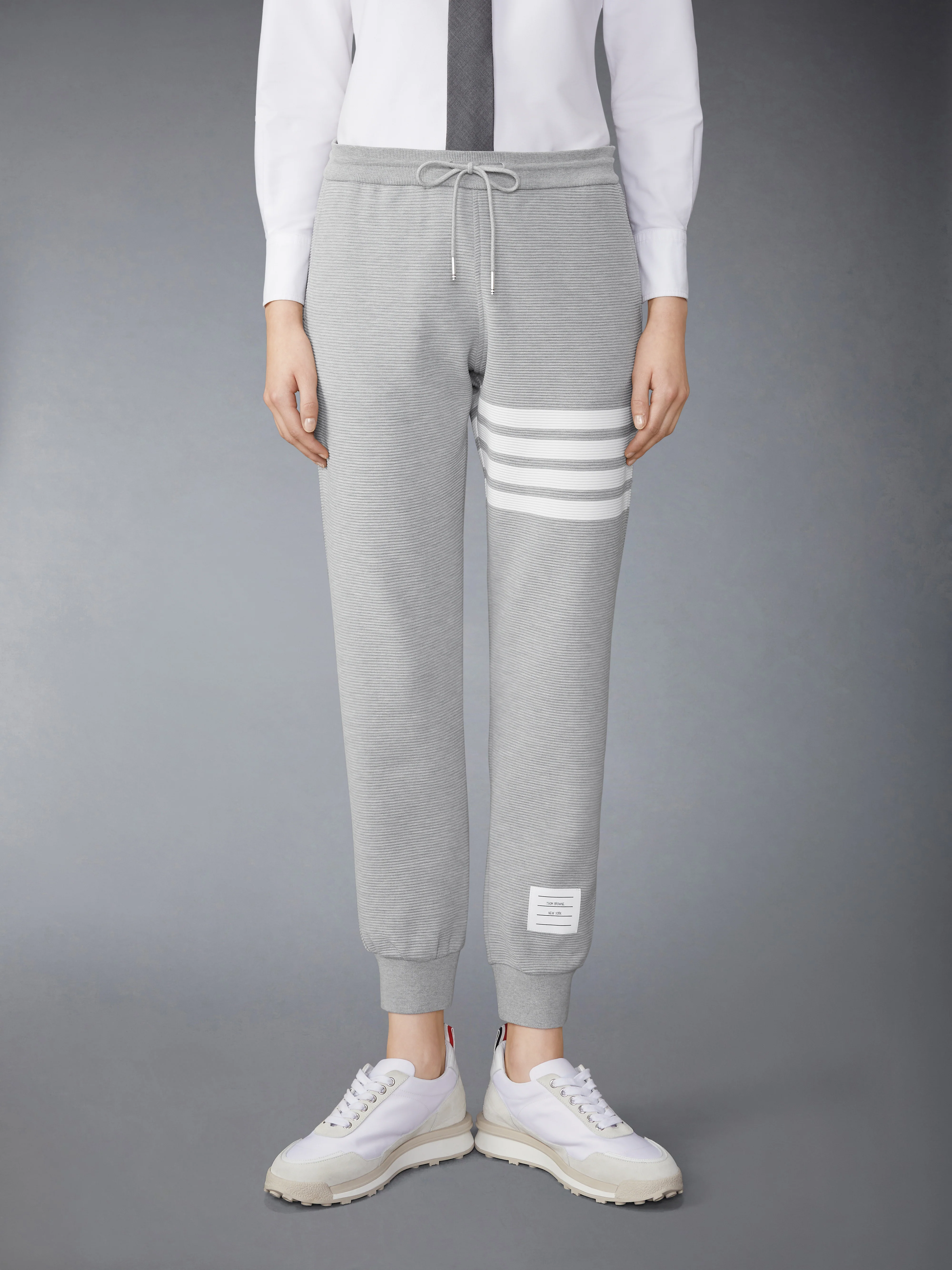 COTTON OTTOMAN RIB 4-BAR SWEATPANTS