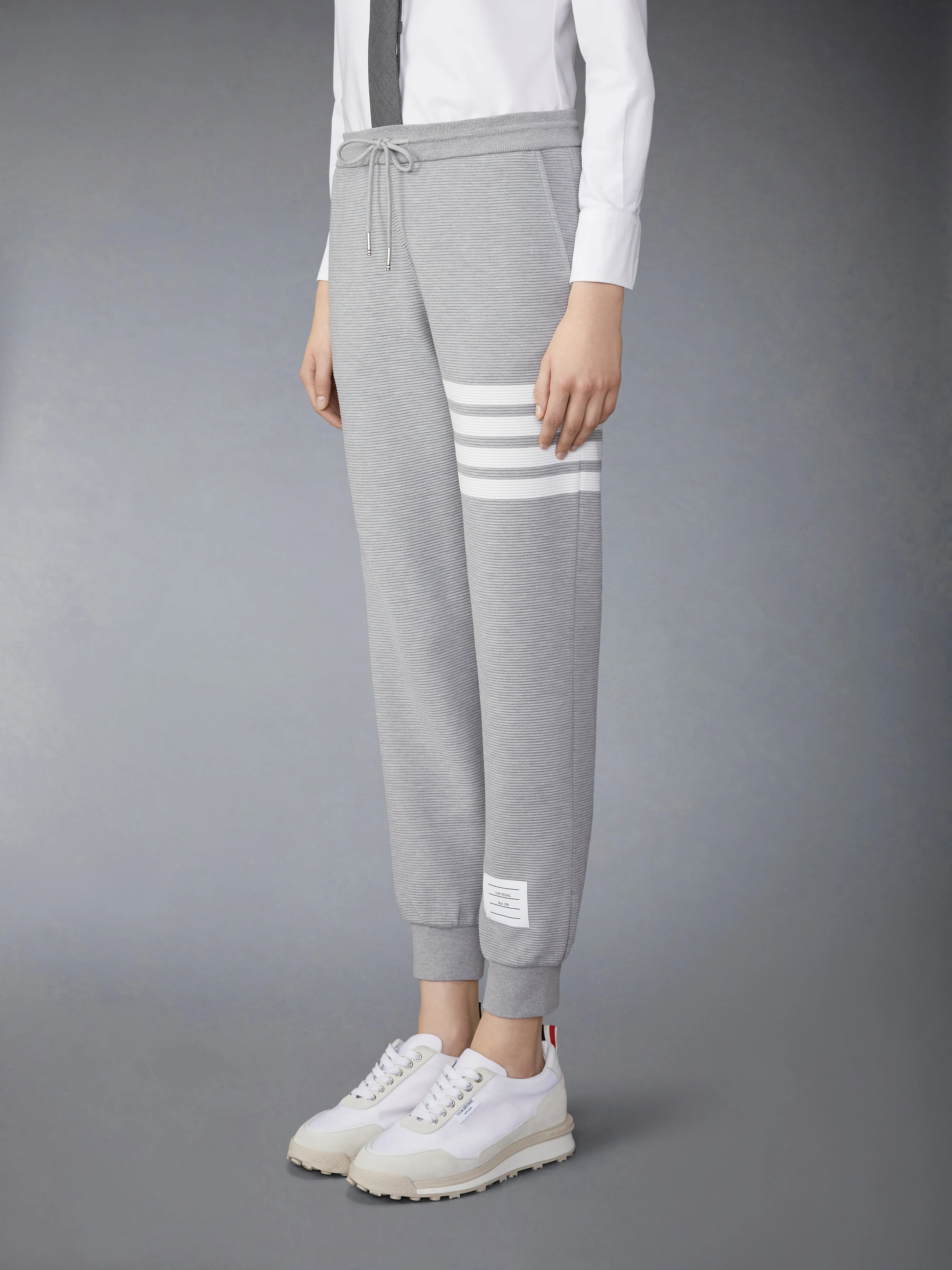 COTTON OTTOMAN RIB 4-BAR SWEATPANTS - Image 2