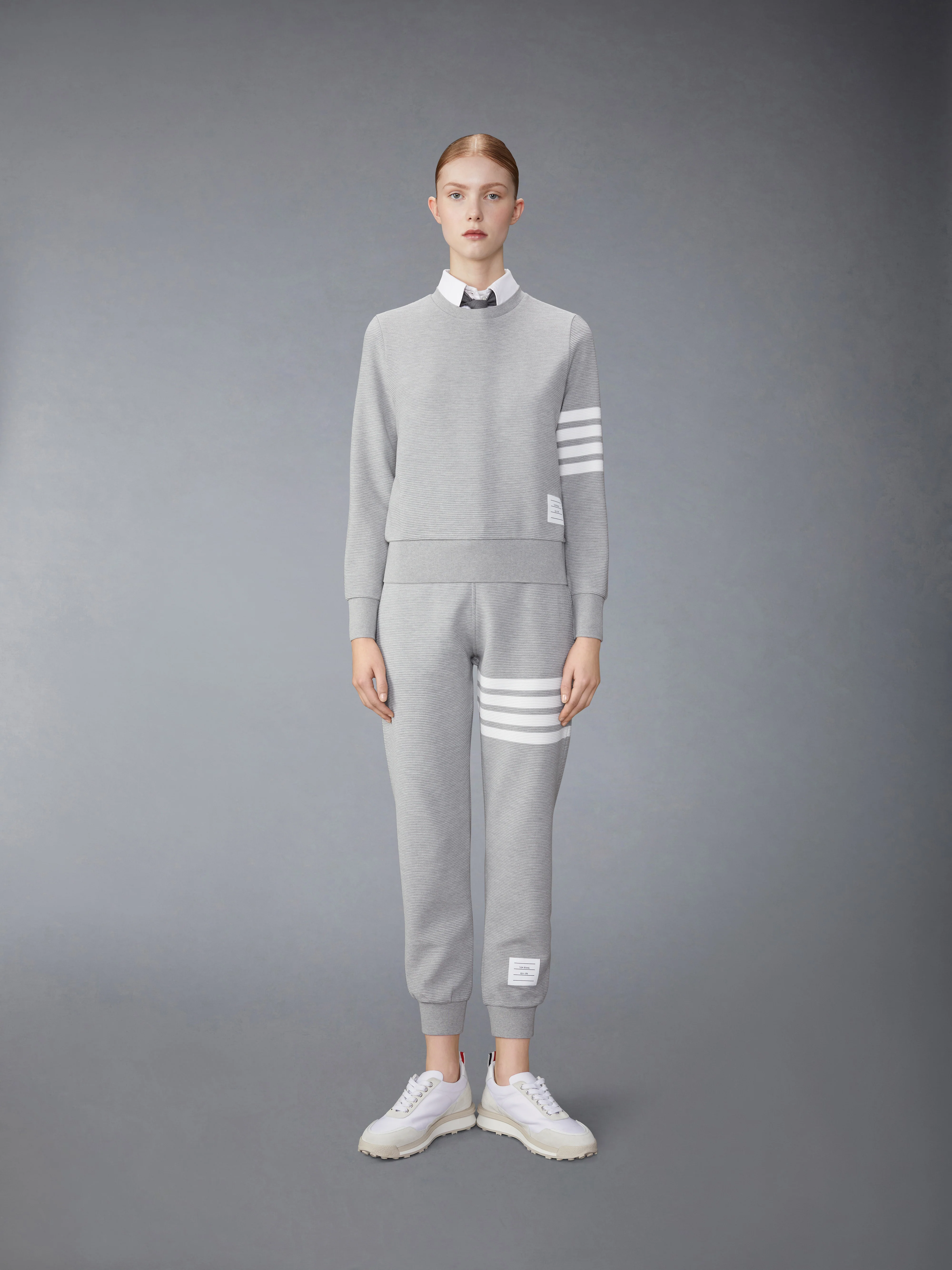 COTTON OTTOMAN RIB 4-BAR SWEATPANTS - Image 4