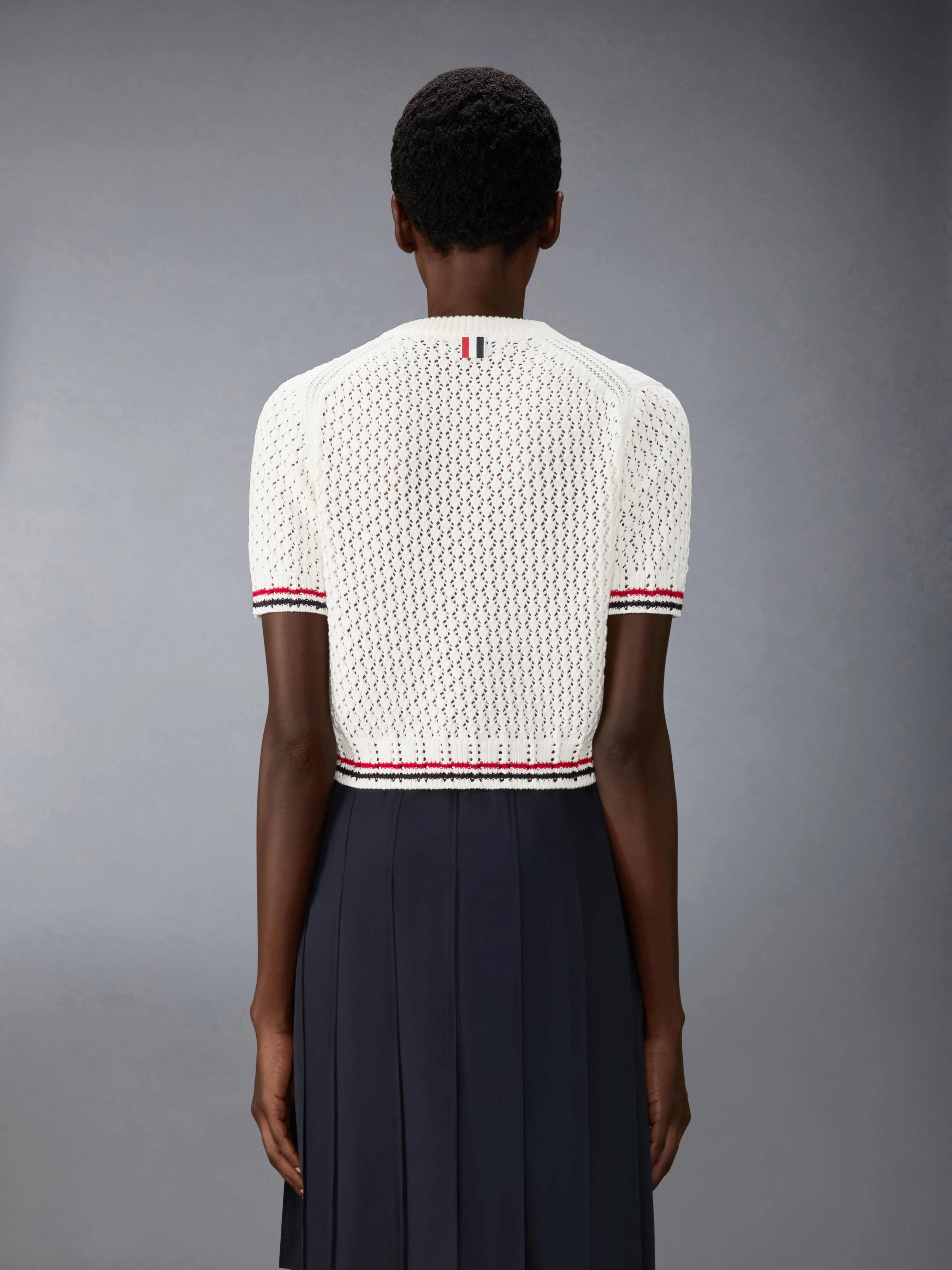 COTTON POINTELLE STITCH HECTOR RWB TEE - Image 2