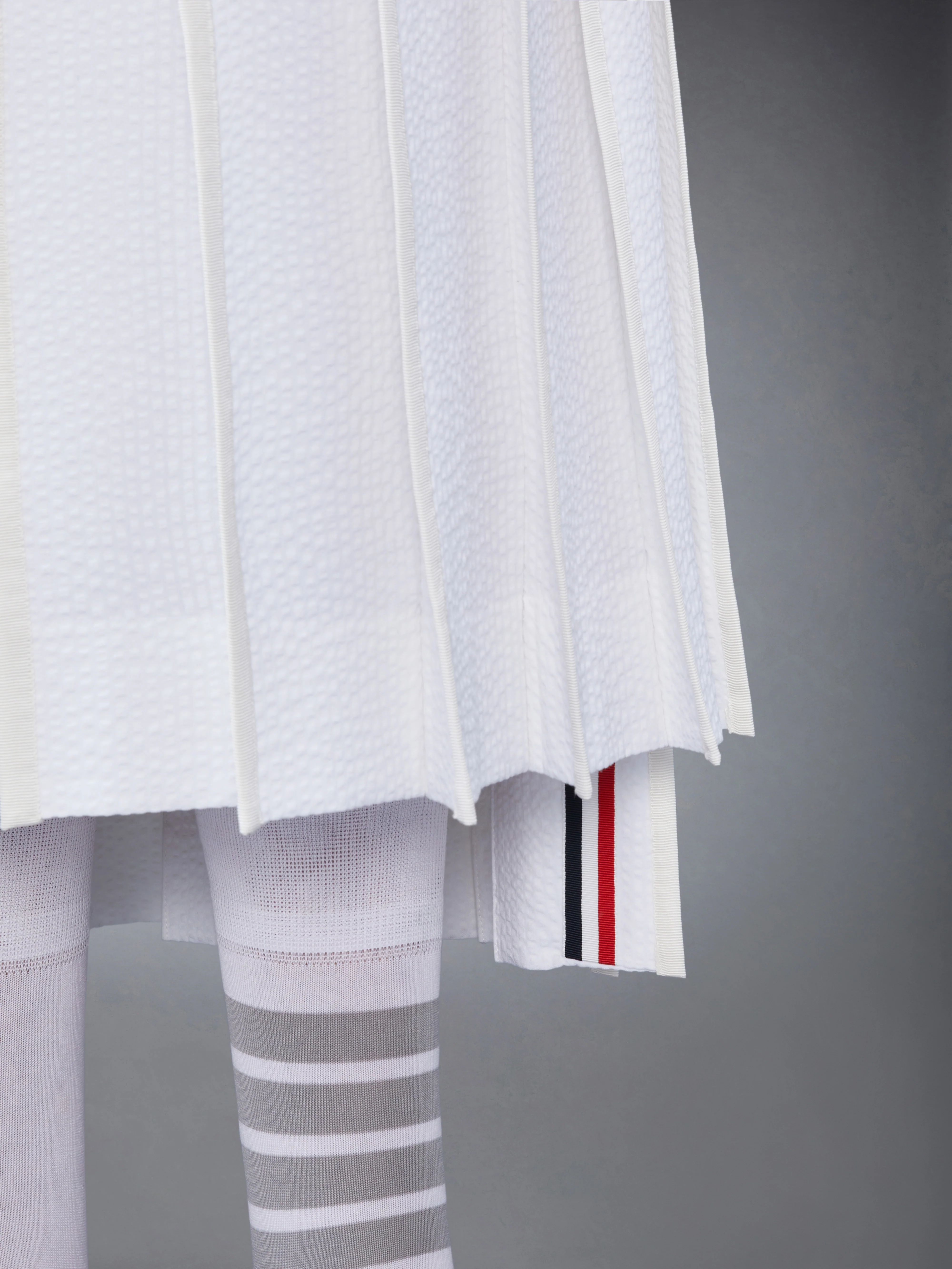 COTTON SEERSUCKER PLEATED SKIRT - Image 3