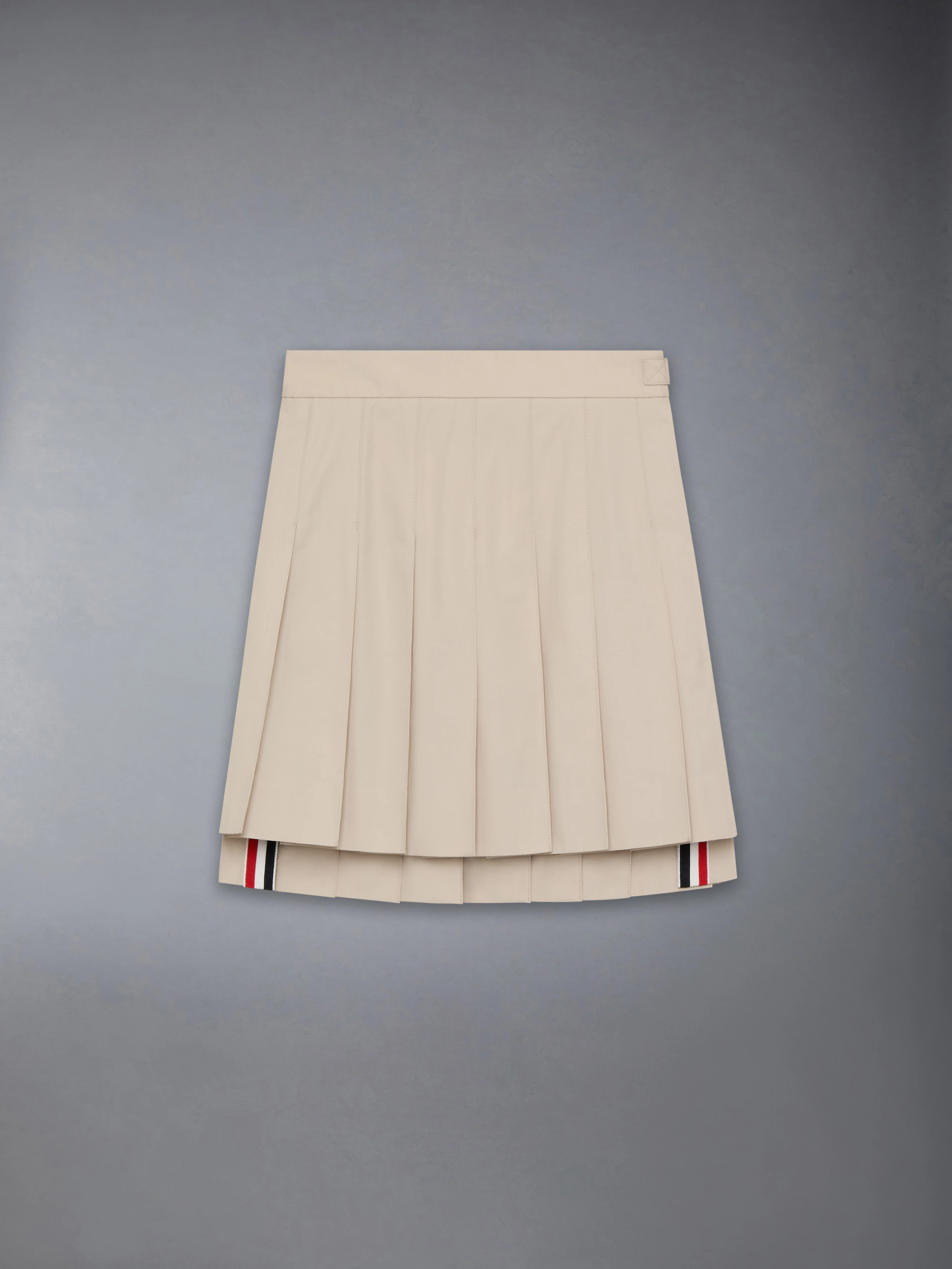 COTTON SUITING PLEATED MINI SKIRT