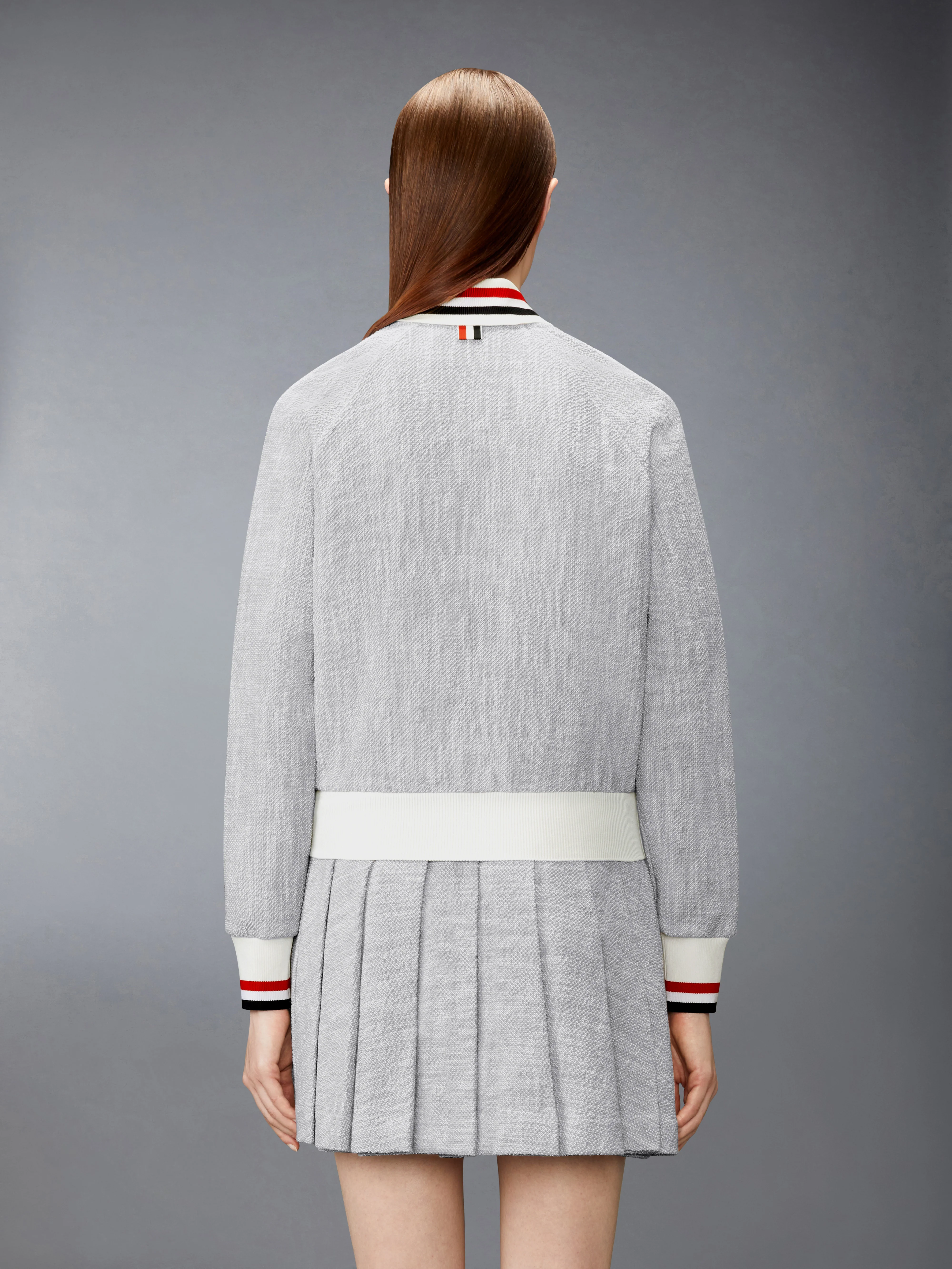 COTTON TWEED RWB CUFF BOMBER JACKET - Image 2
