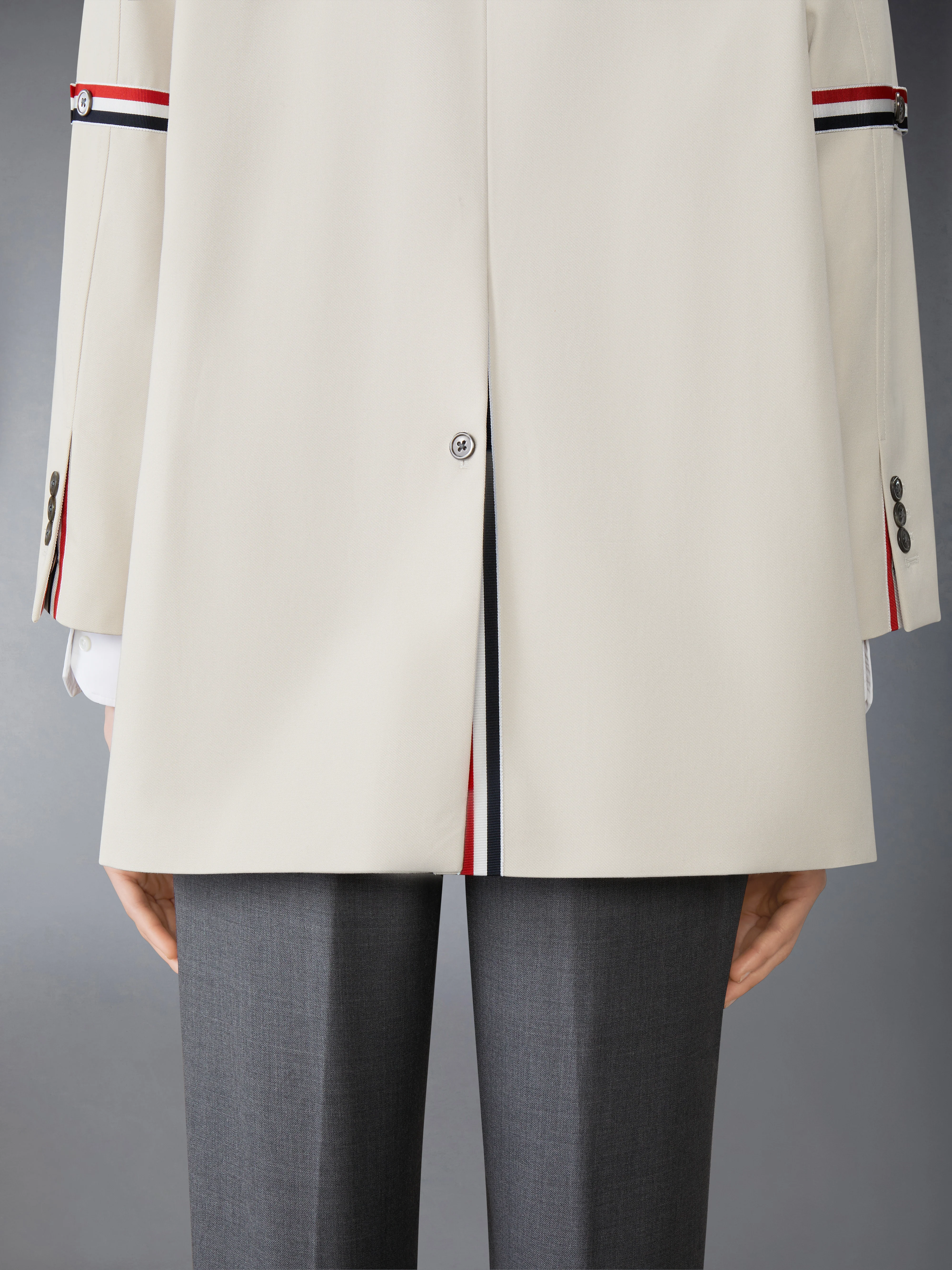 COTTON TWILL ARMBAND CROPPED CAR COAT - Image 6