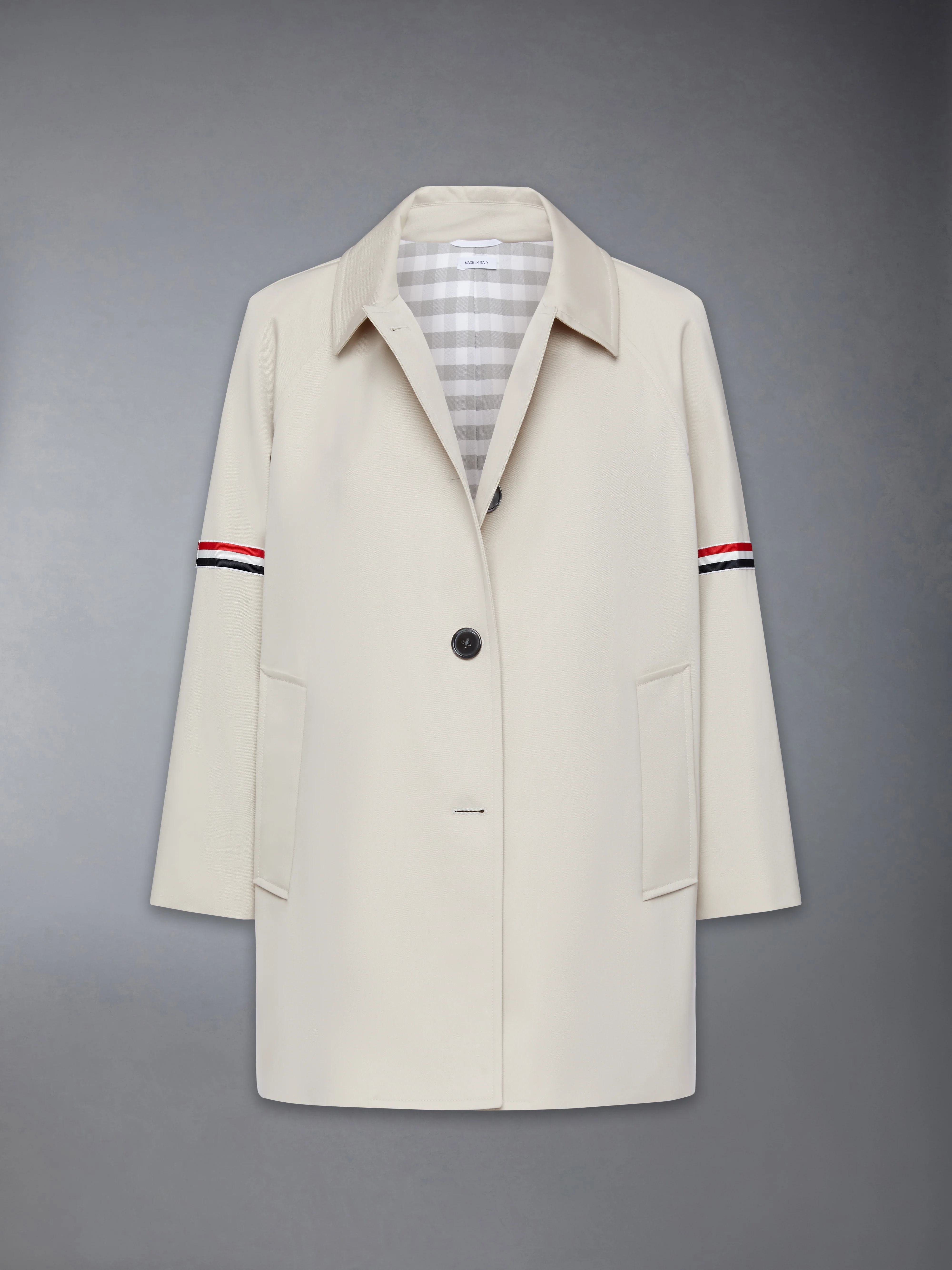 COTTON TWILL ARMBAND CROPPED CAR COAT - Image 7