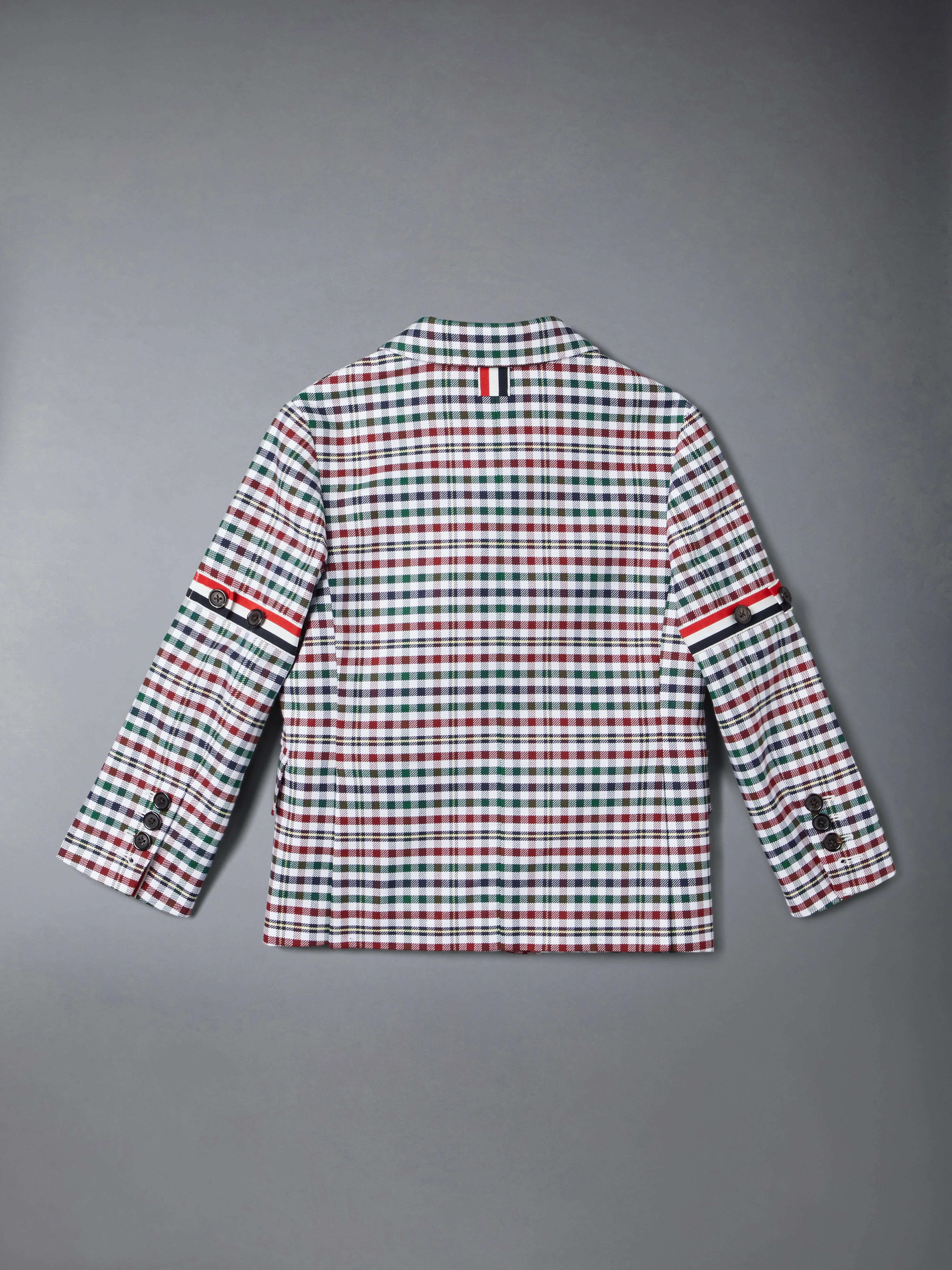 COTTON TWILL GINGHAM TARTAN ARMBAND CLASSIC SPORT COAT - Image 3