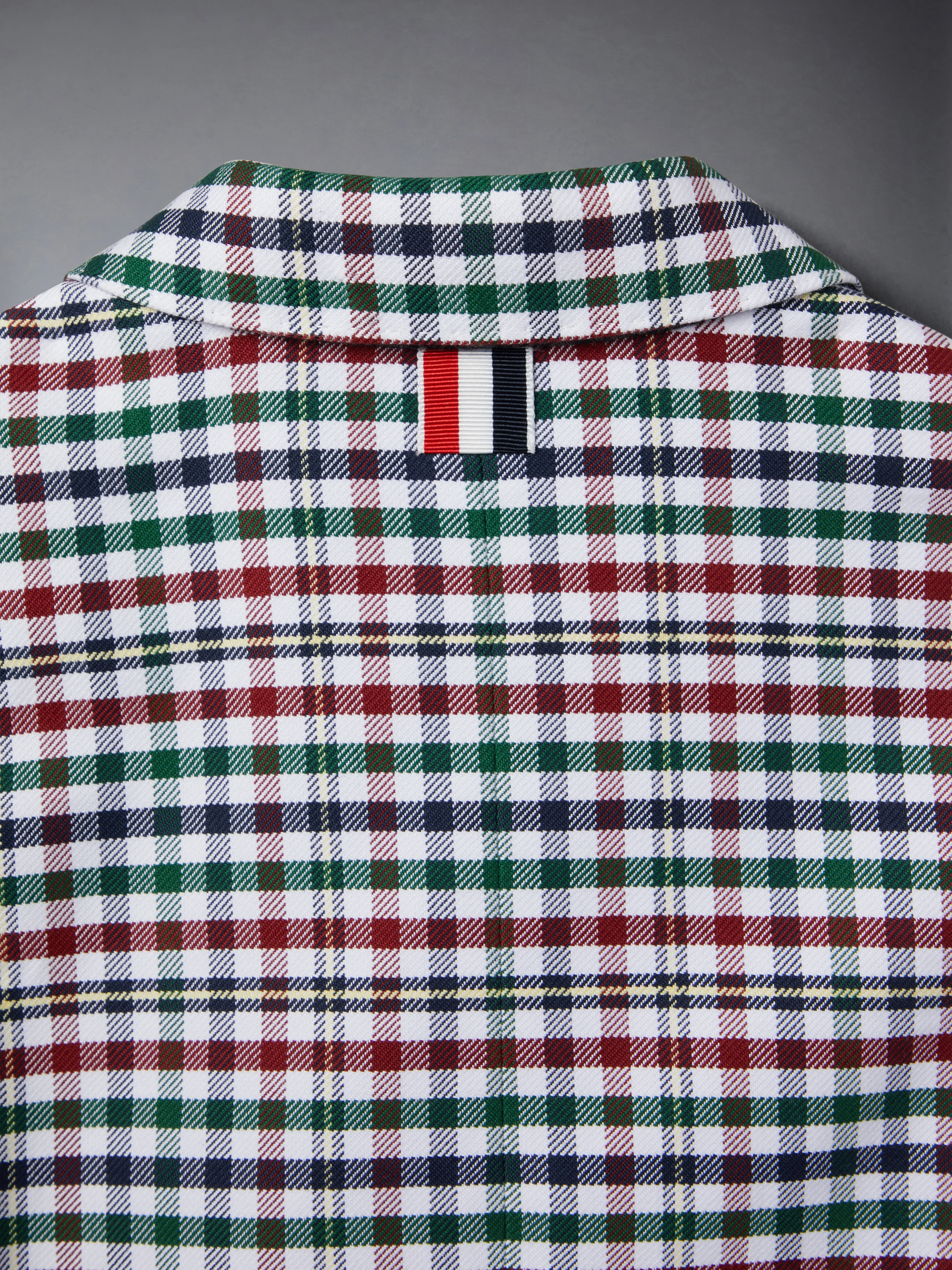 COTTON TWILL GINGHAM TARTAN ARMBAND CLASSIC SPORT COAT - Image 5