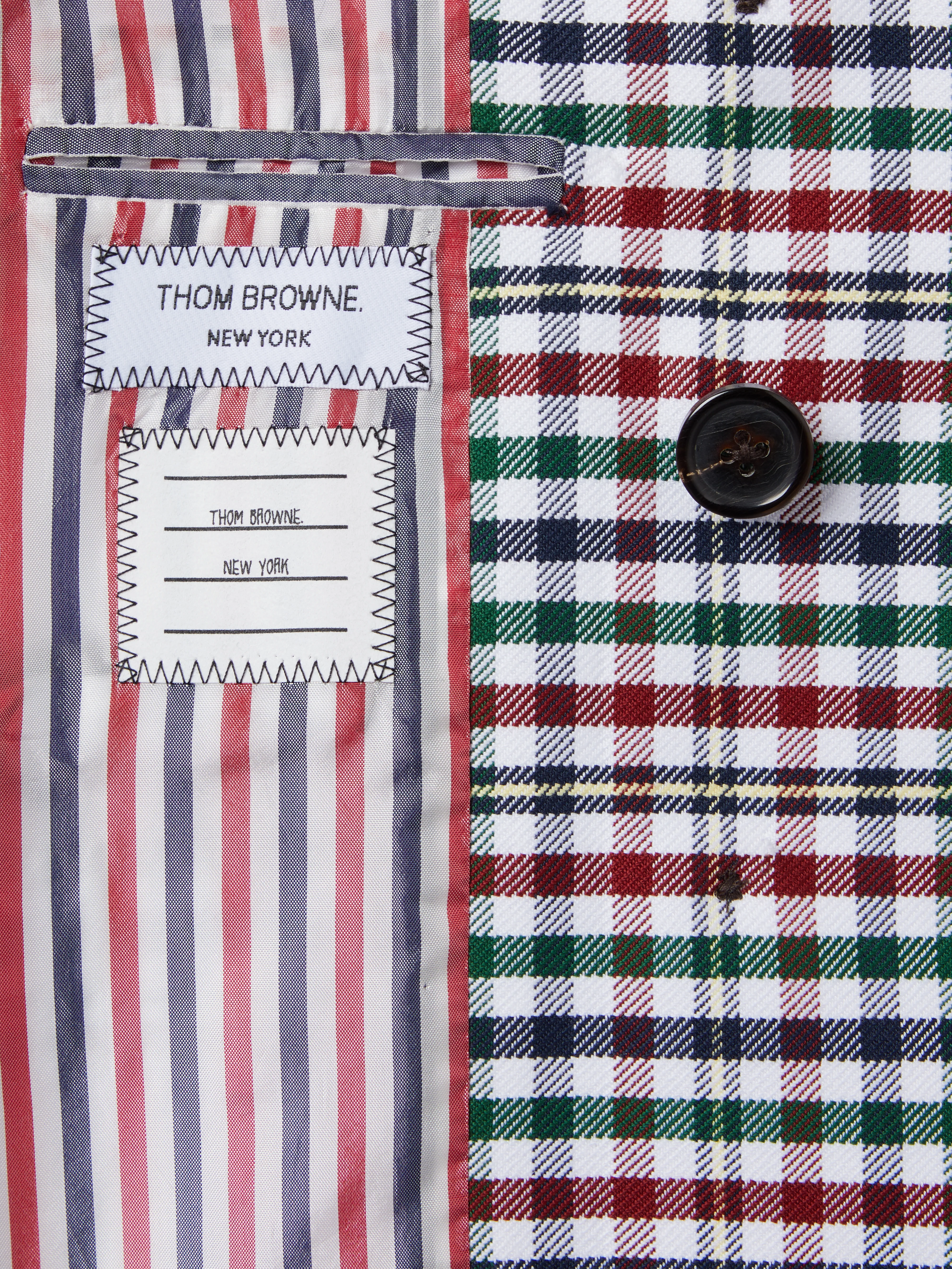 COTTON TWILL GINGHAM TARTAN ARMBAND CLASSIC SPORT COAT - Image 6