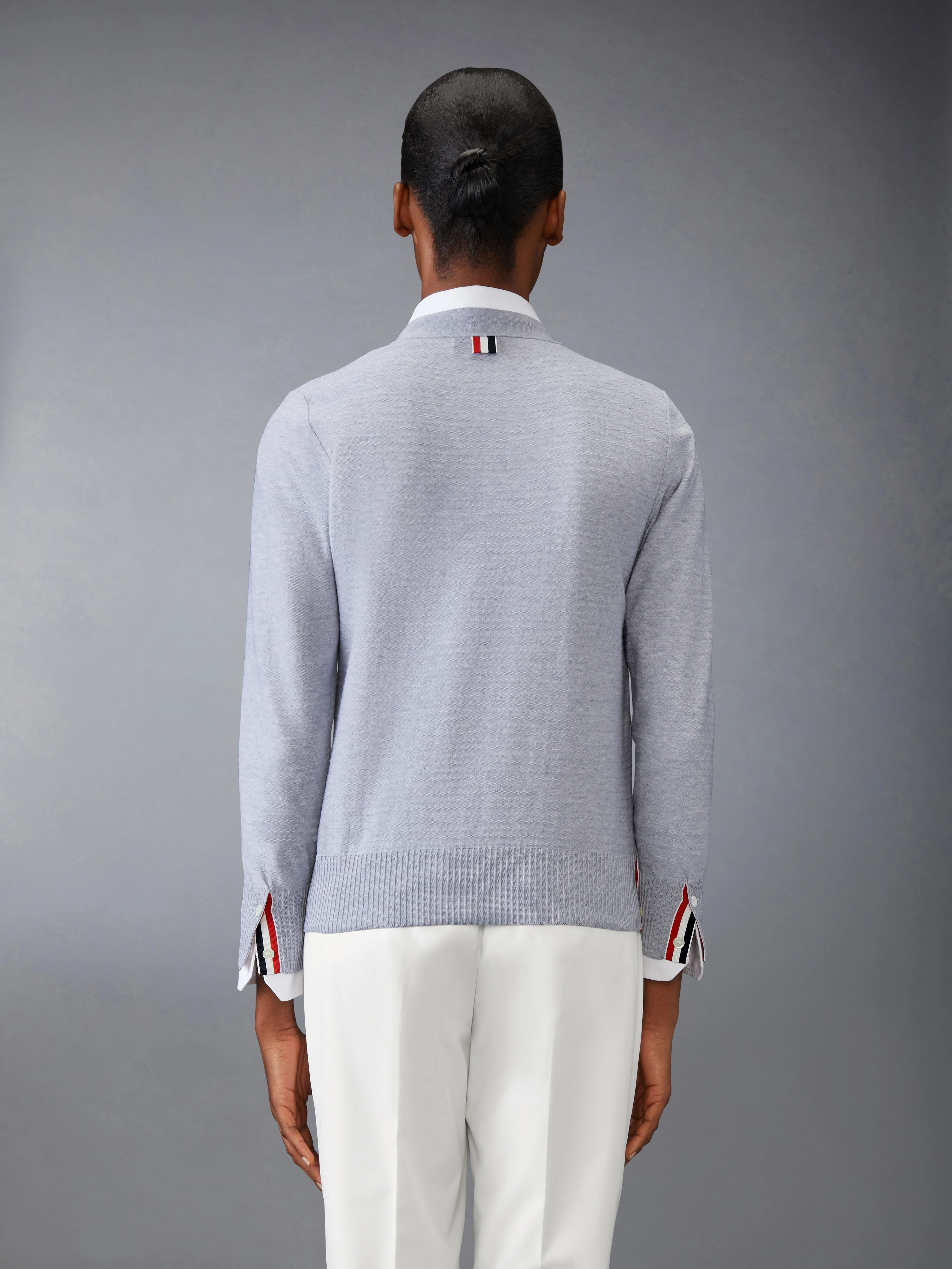 COTTON V NECK CARDIGAN - Image 2