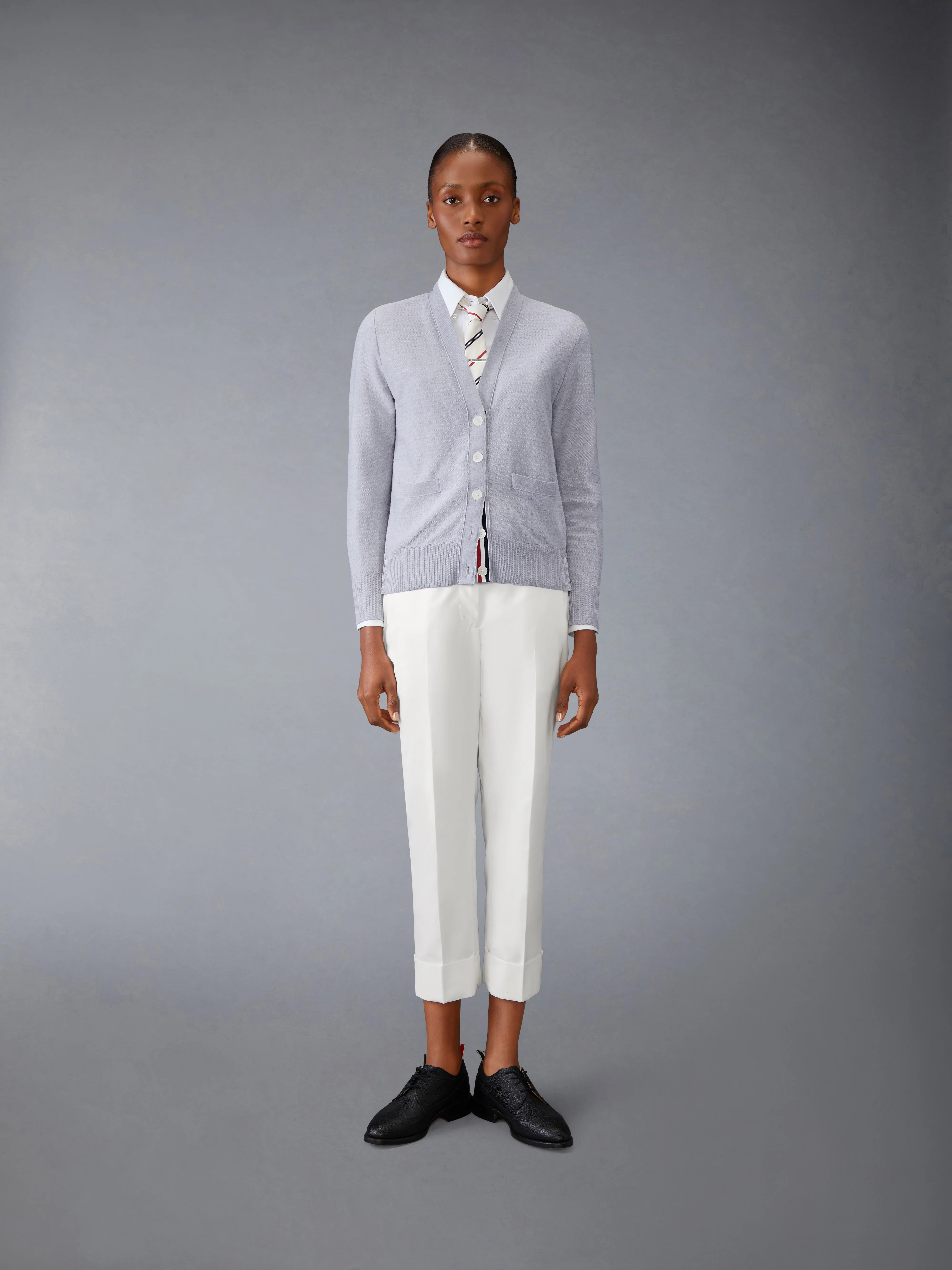 COTTON V NECK CARDIGAN - Image 3