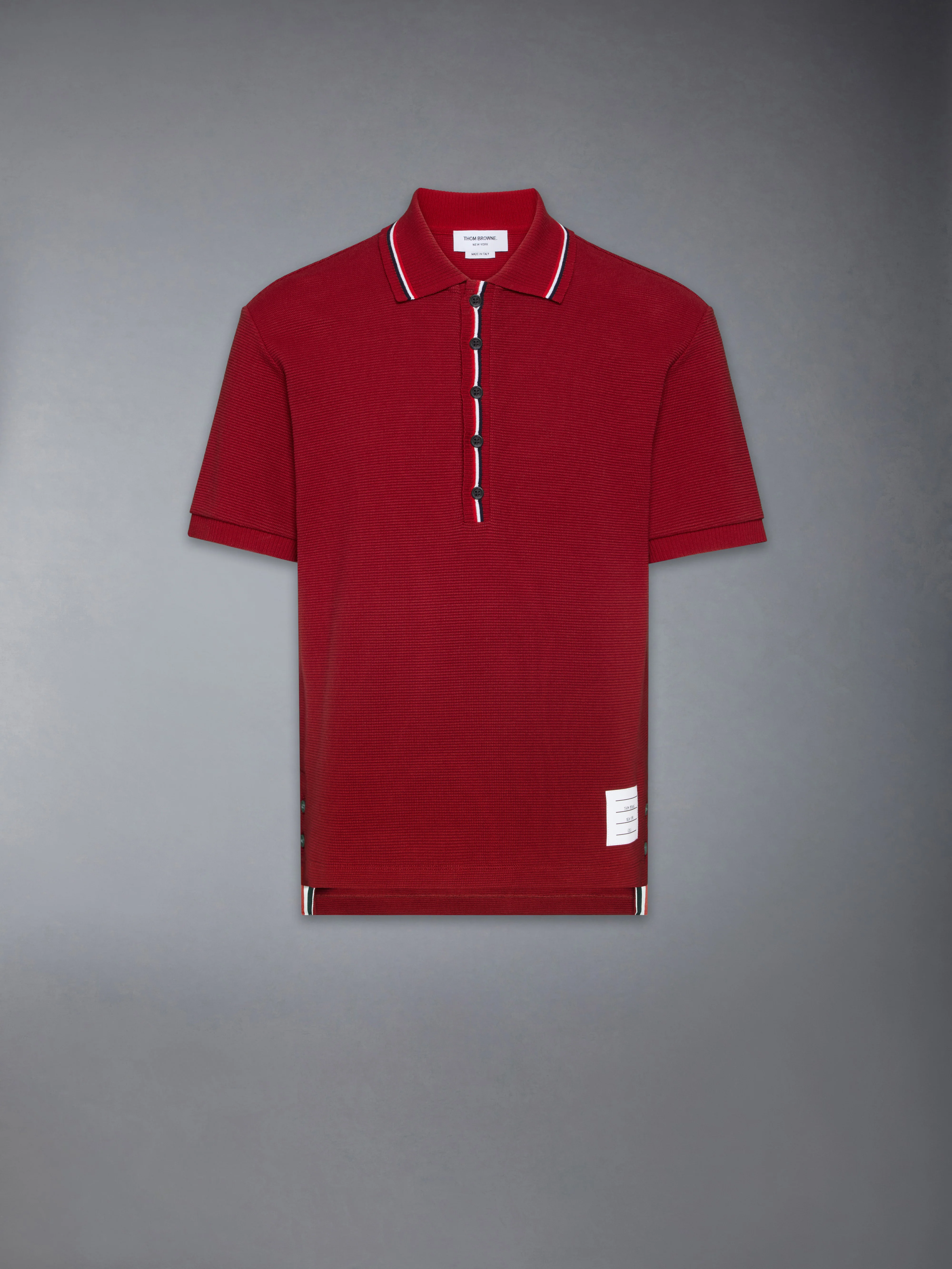COTTON WAFFLE RIB CUFF POLO - Image 6