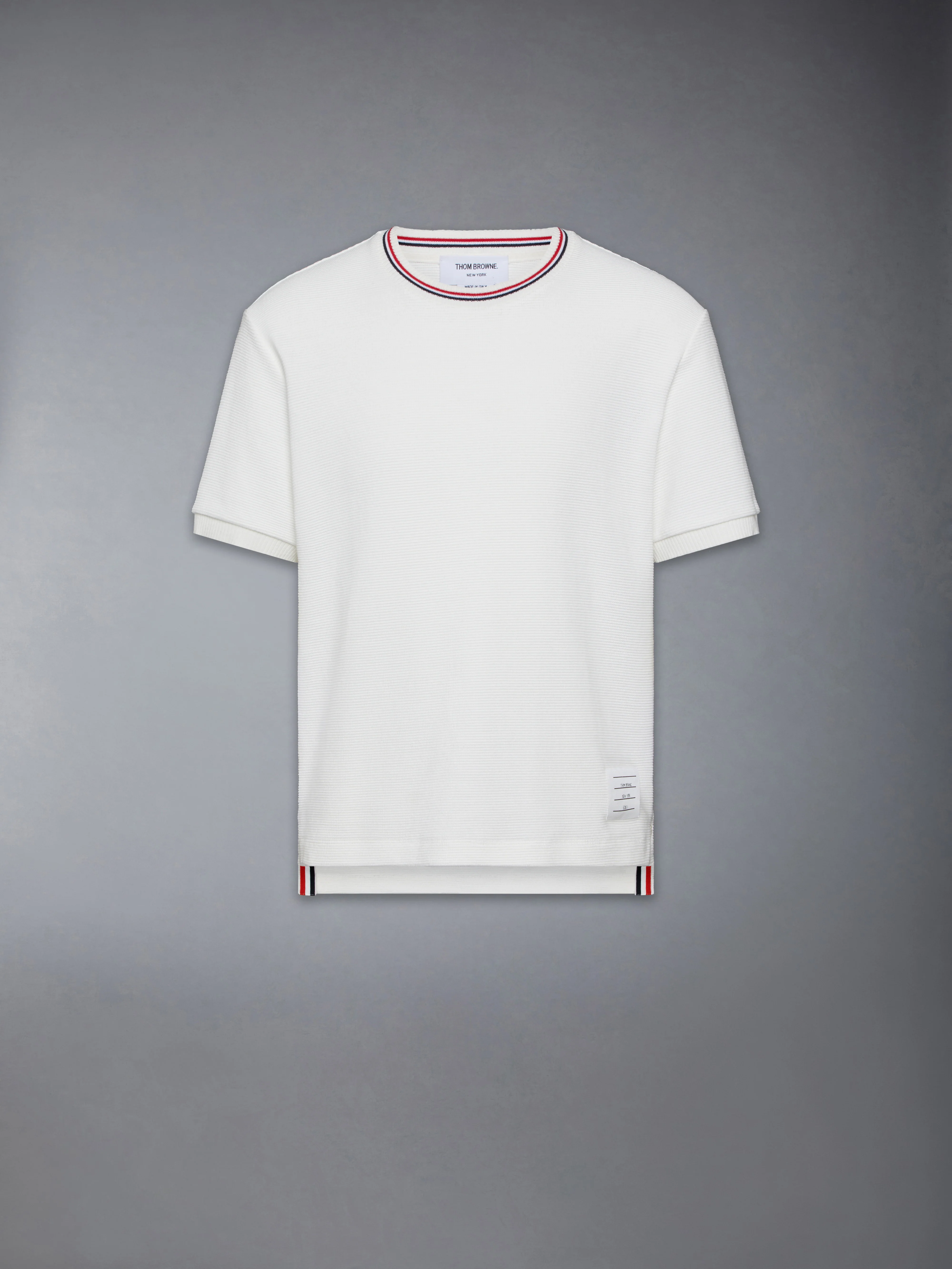 COTTON WAFFLE RIB CUFF TEE - Image 7