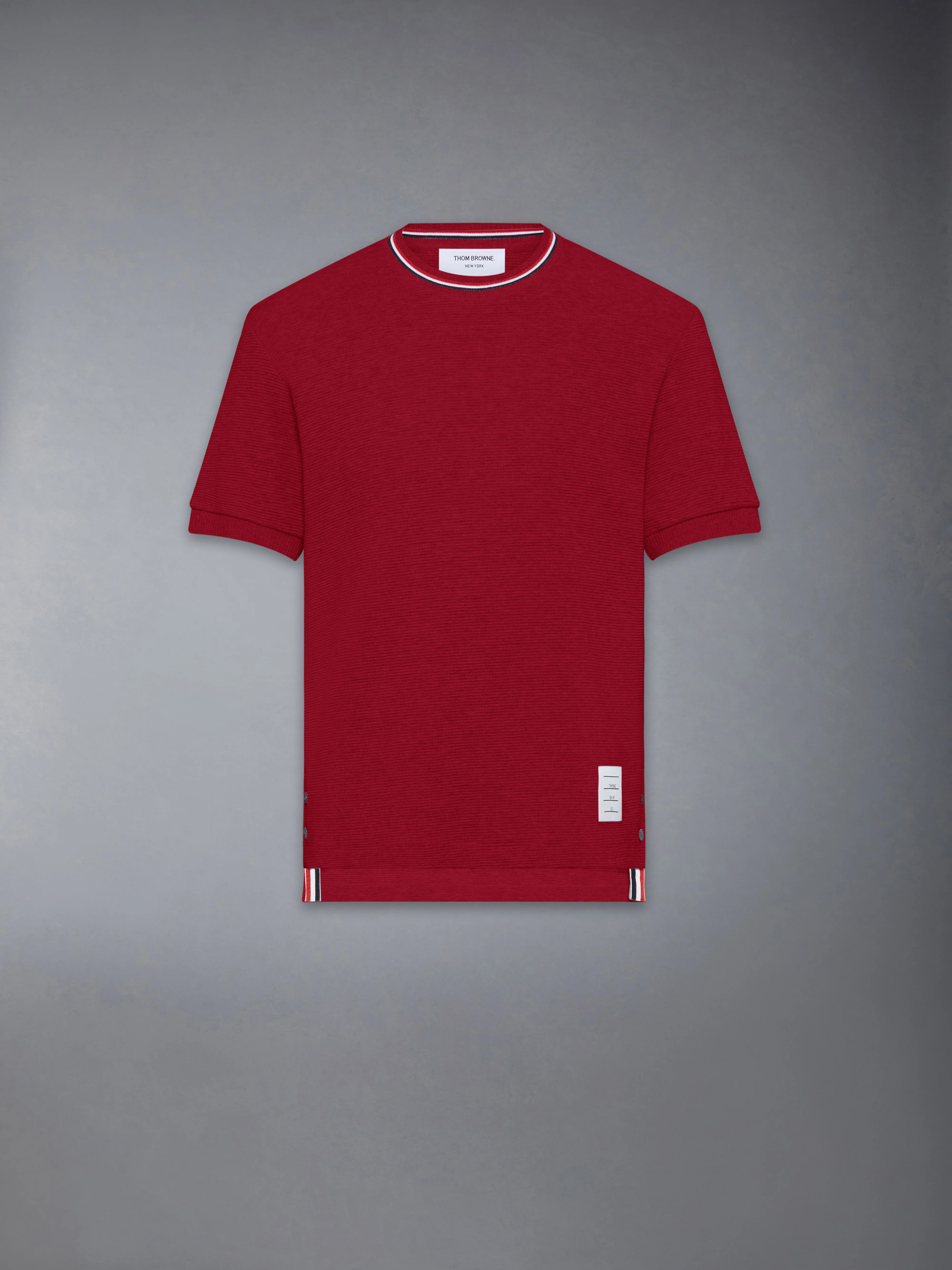 COTTON WAFFLE RIB CUFF TEE - Image 6