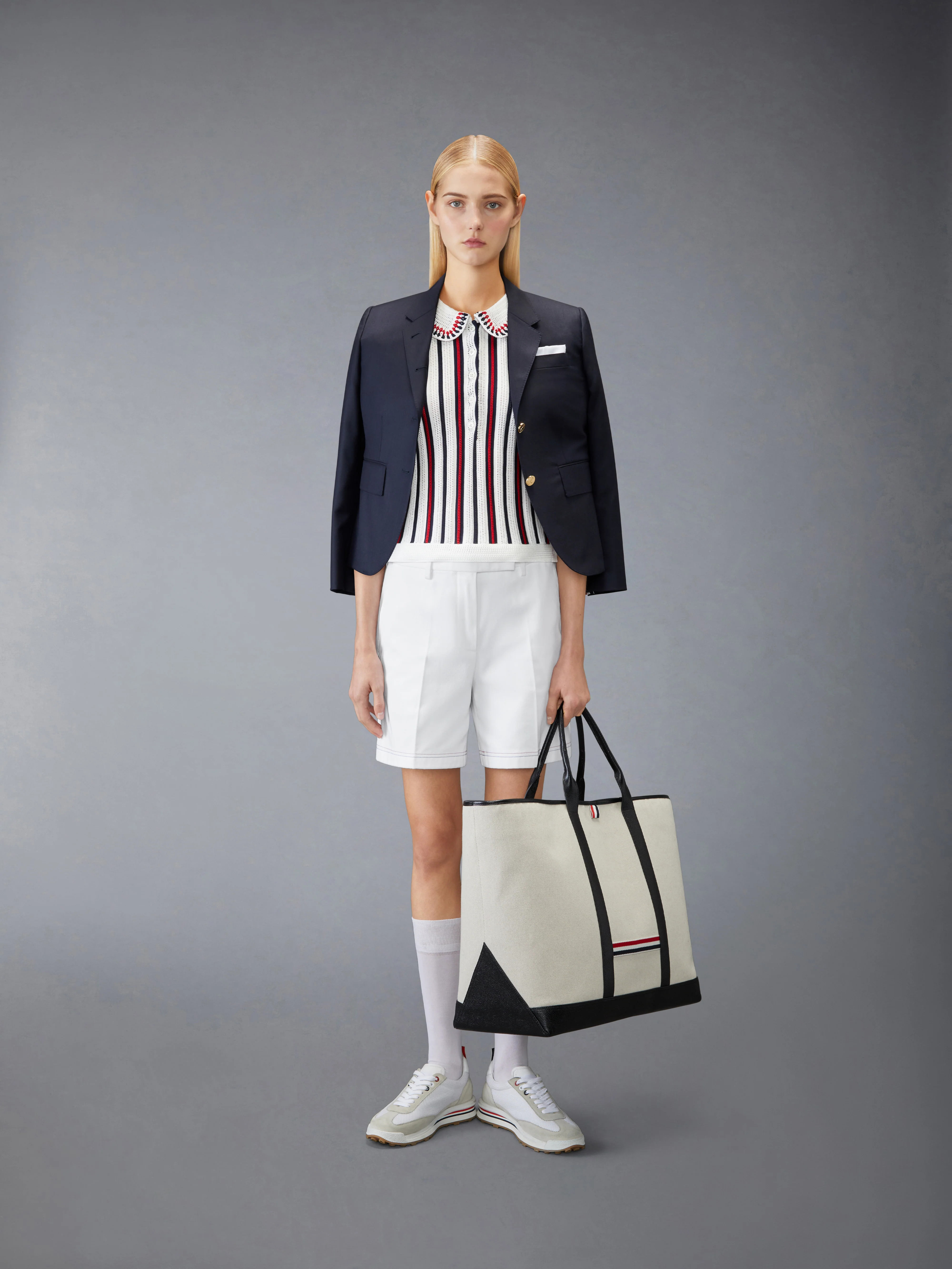CROCHET STITCH RWB STRIPE POLO - Image 3