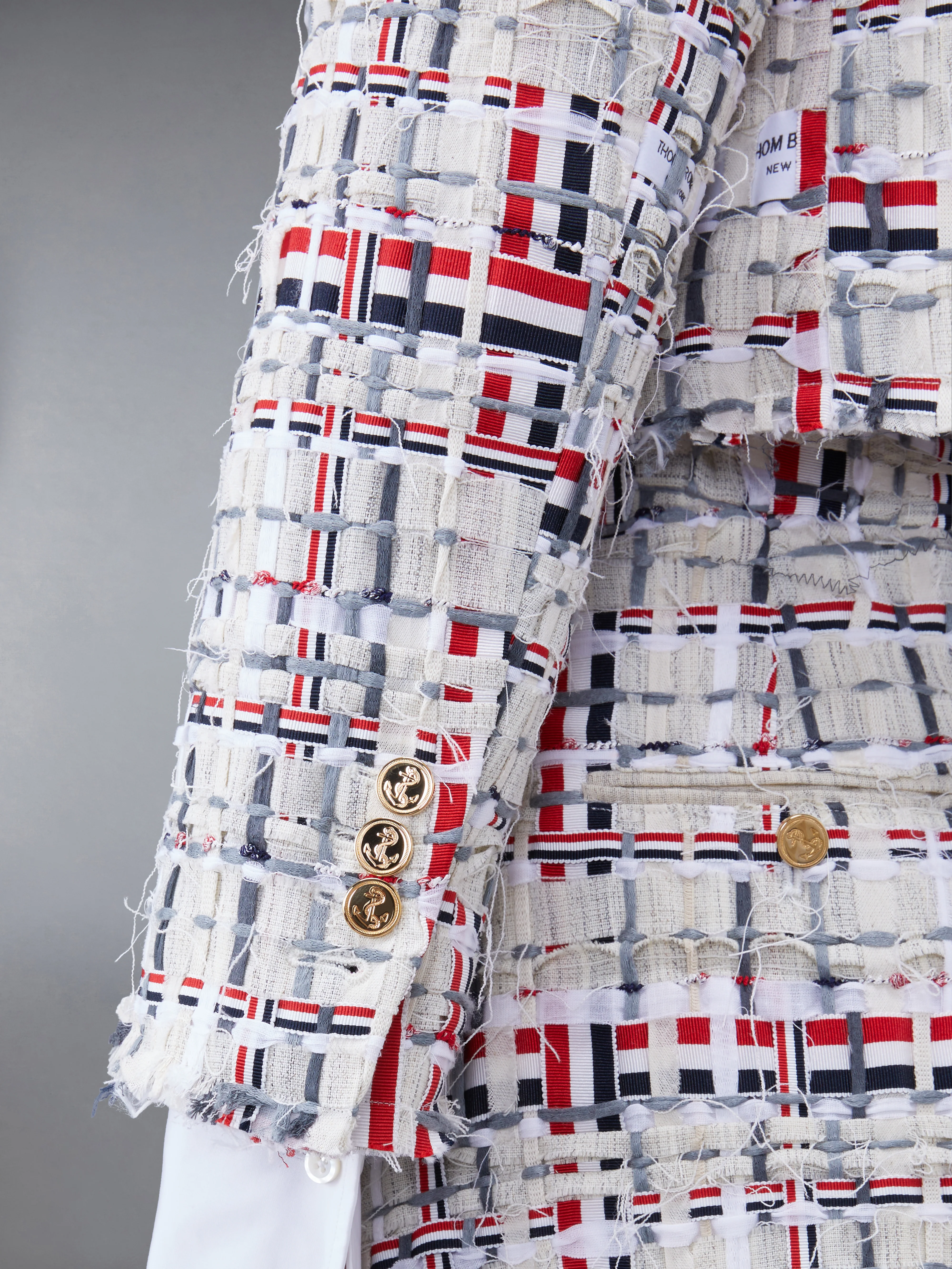 DECONSTRUCTED TWEED BOX PLEAT CARDIGAN JACKET - Image 5