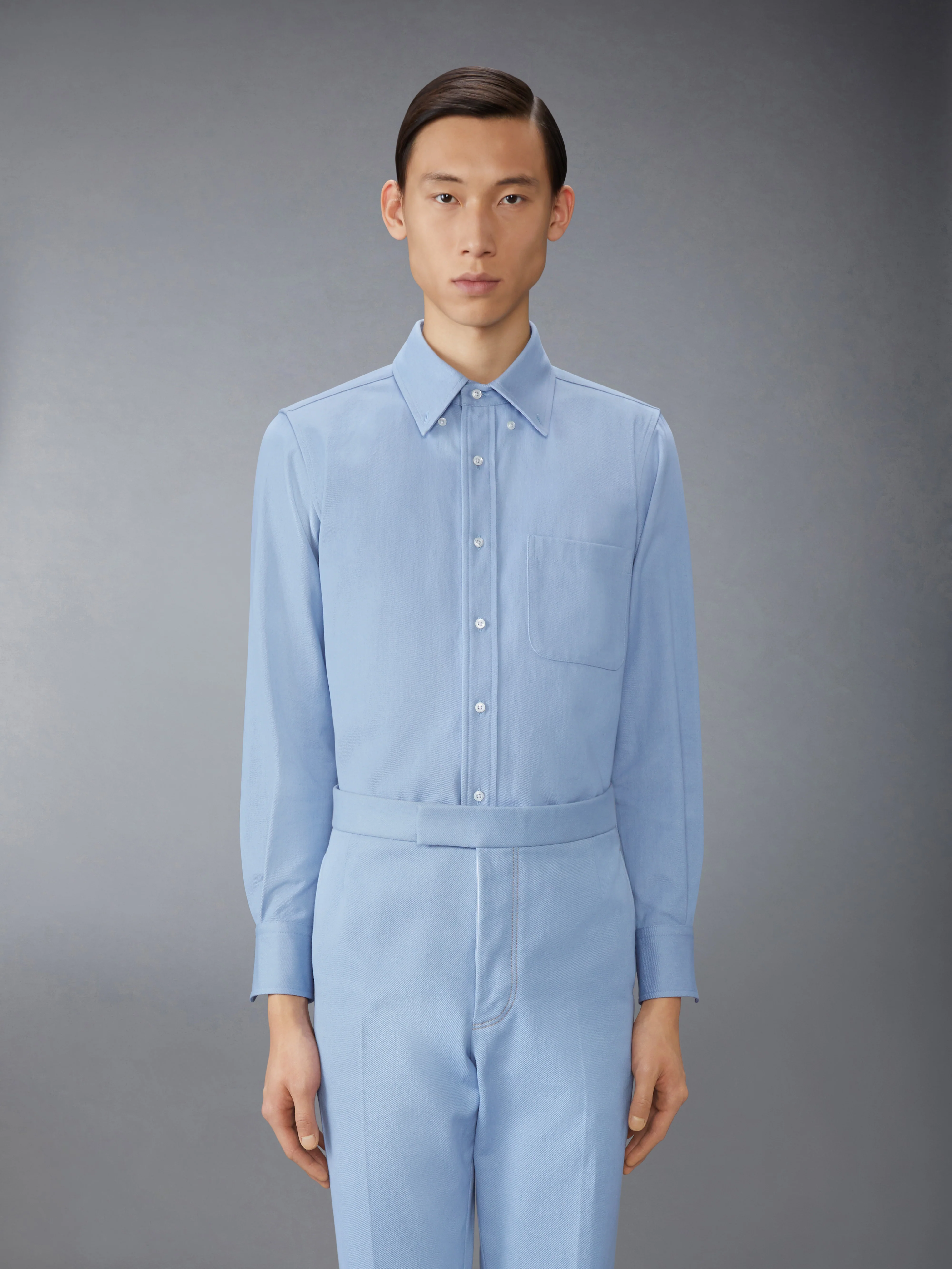 DENIM STRAIGHT FIT SHIRT - Image 2