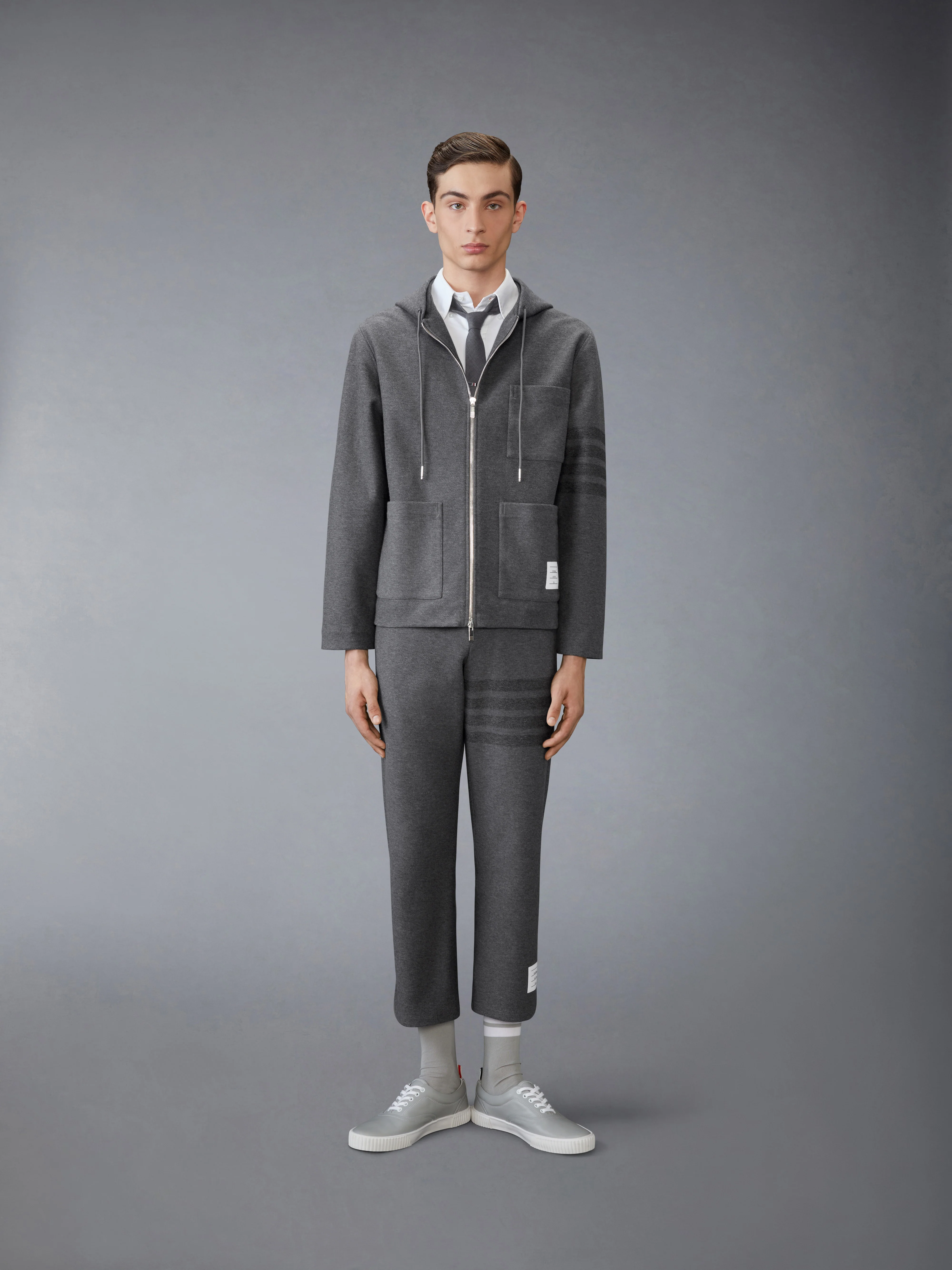 DOUBLE FACE TECH TWILL 4-BAR TROUSERS - Image 3