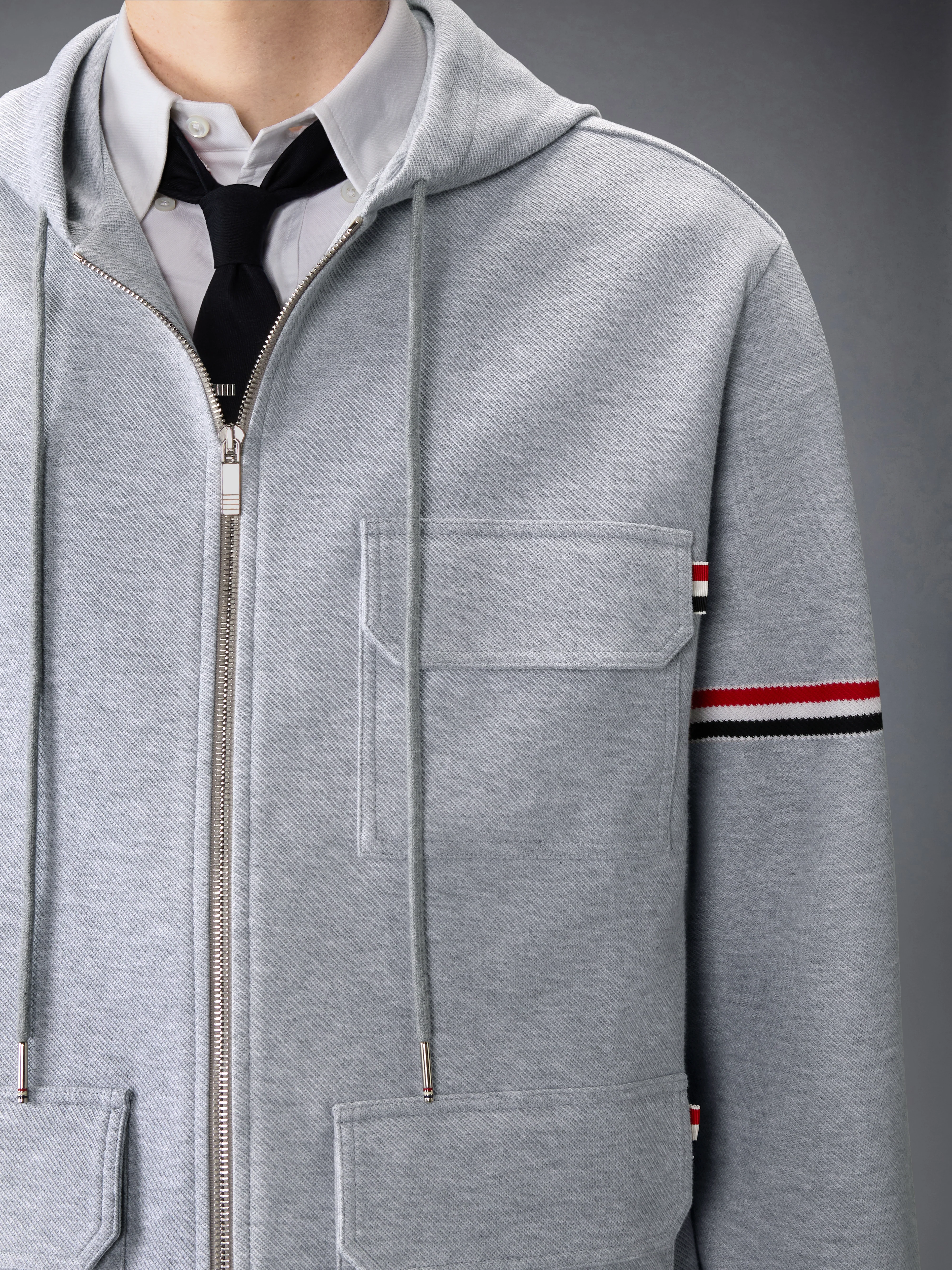 DOUBLE FACE TECH TWILL OVERSIZED PARKA WITH ARMBANDS - Image 6