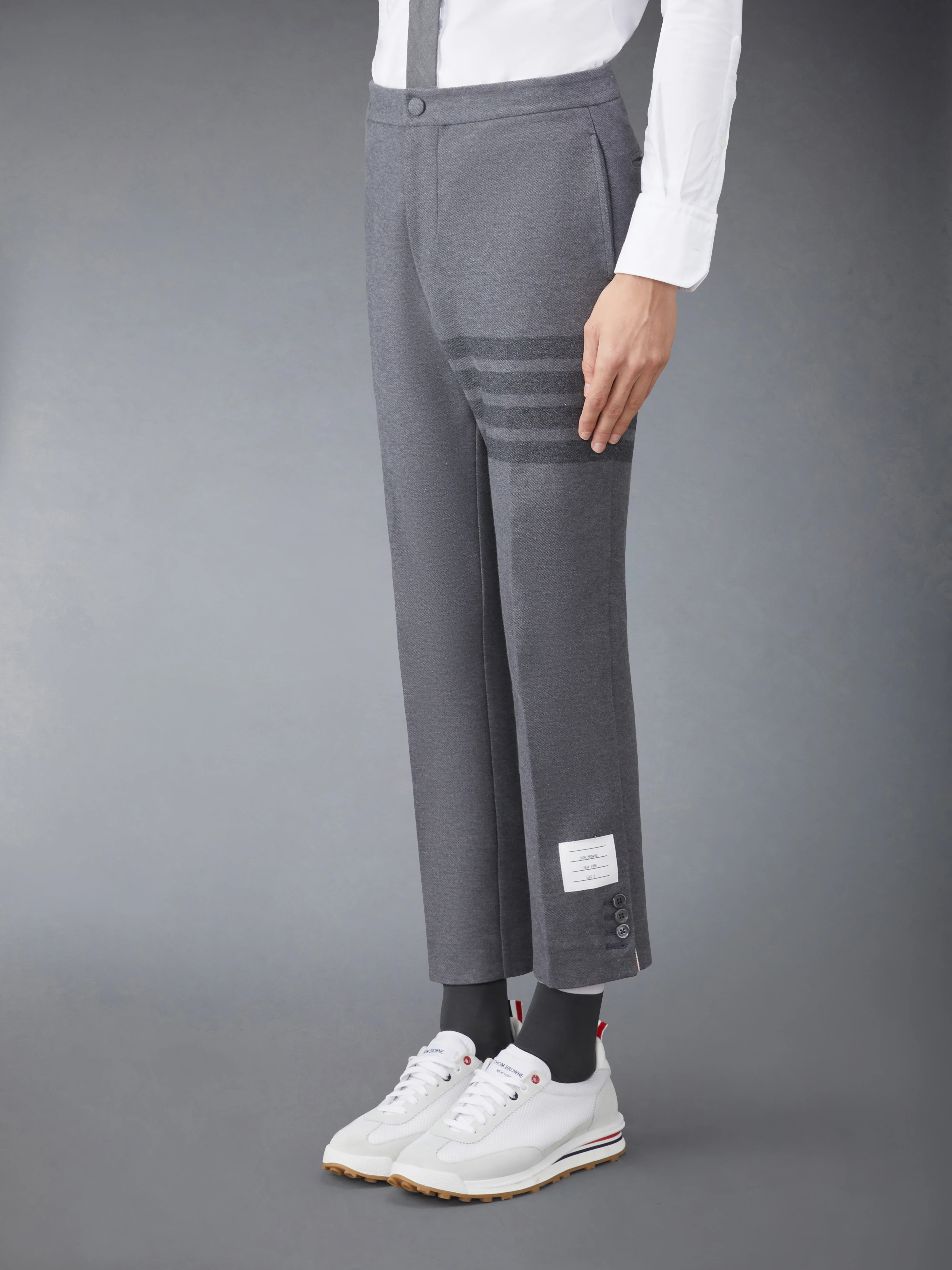 DOUBLE FACE TECH TWILL SLIM TROUSERS - Image 2