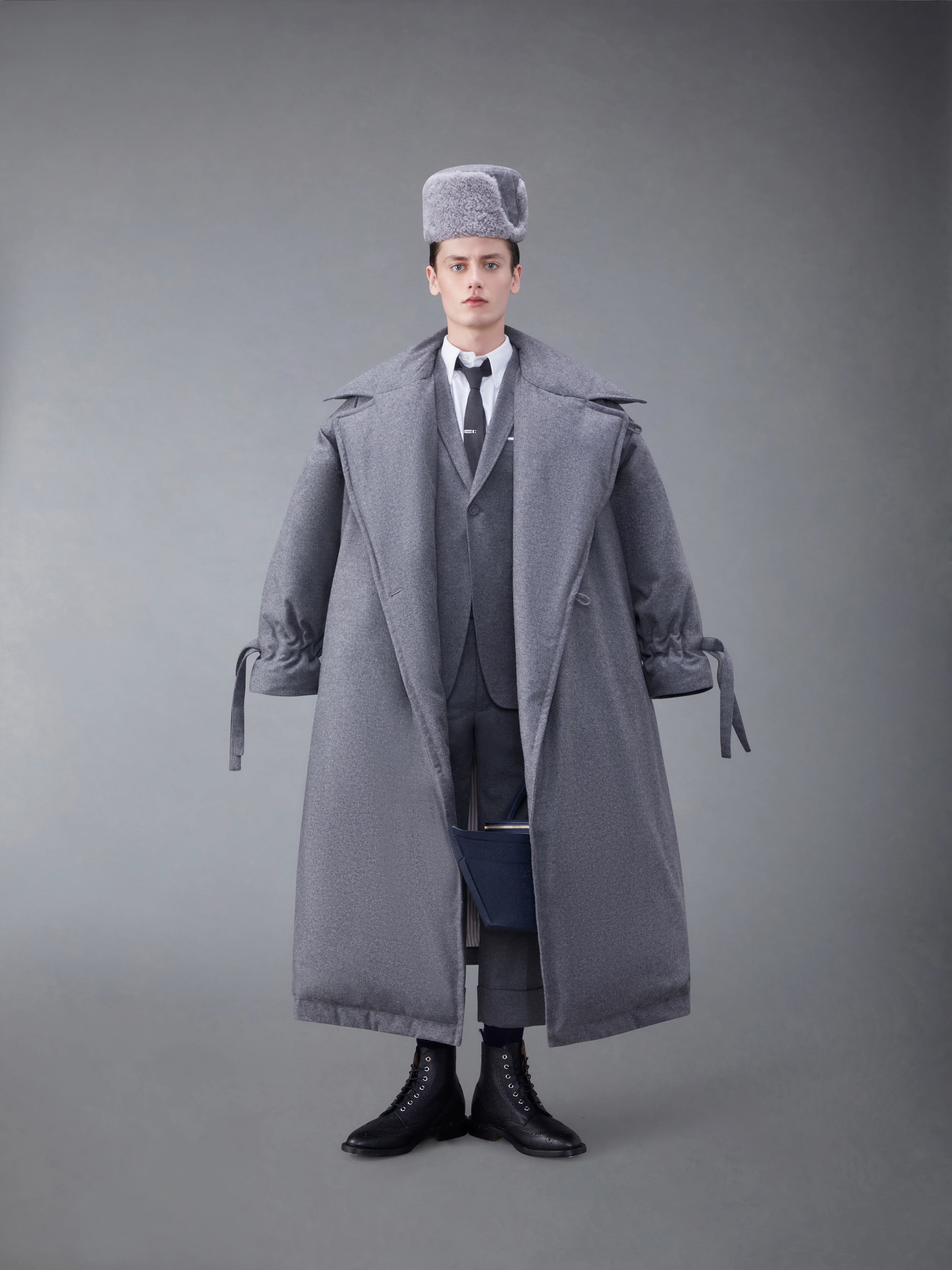 Downfilled Flannel Oversized Coat - Image 3
