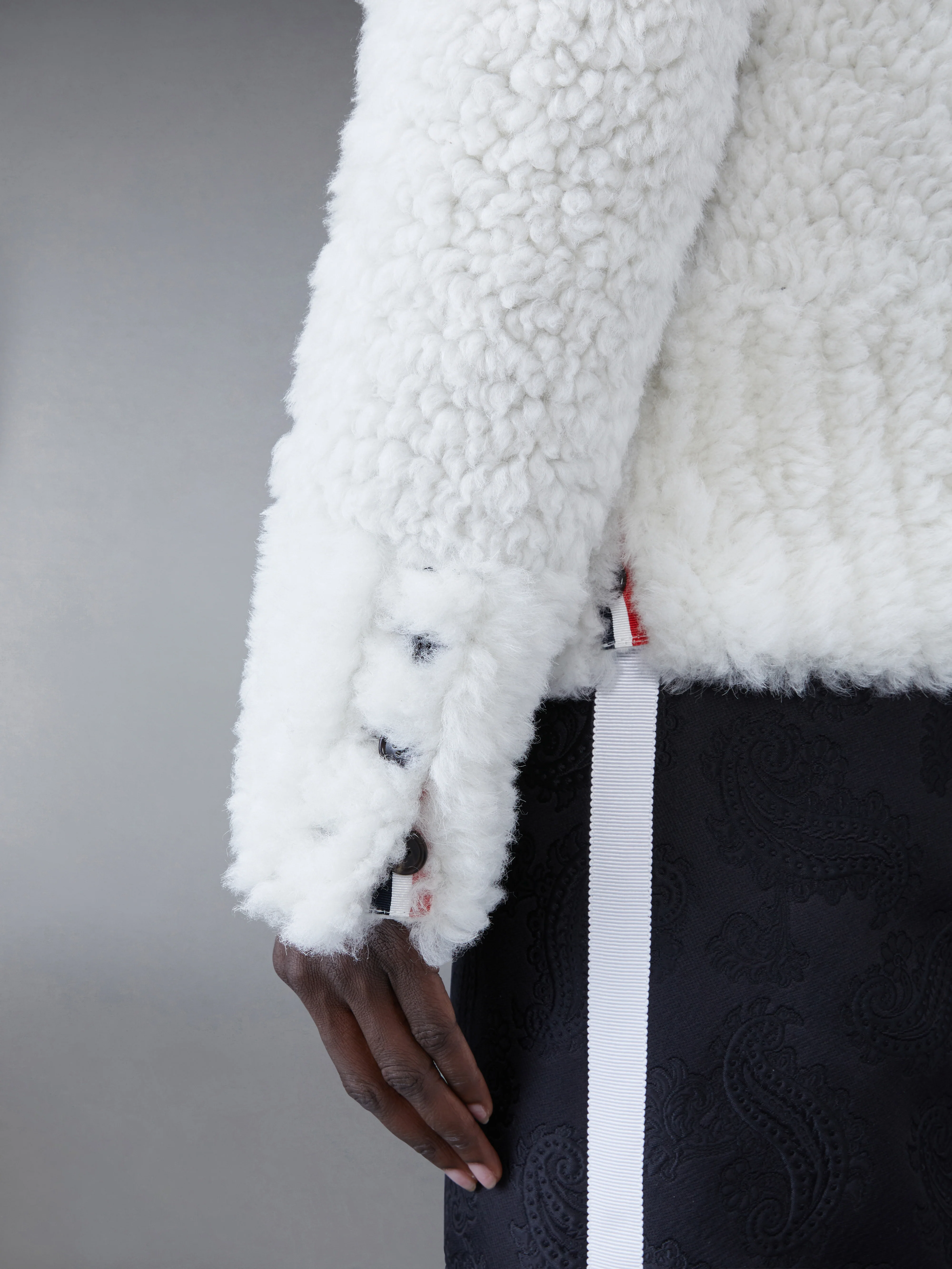 Dyed Shearling Cardigan - Image 6