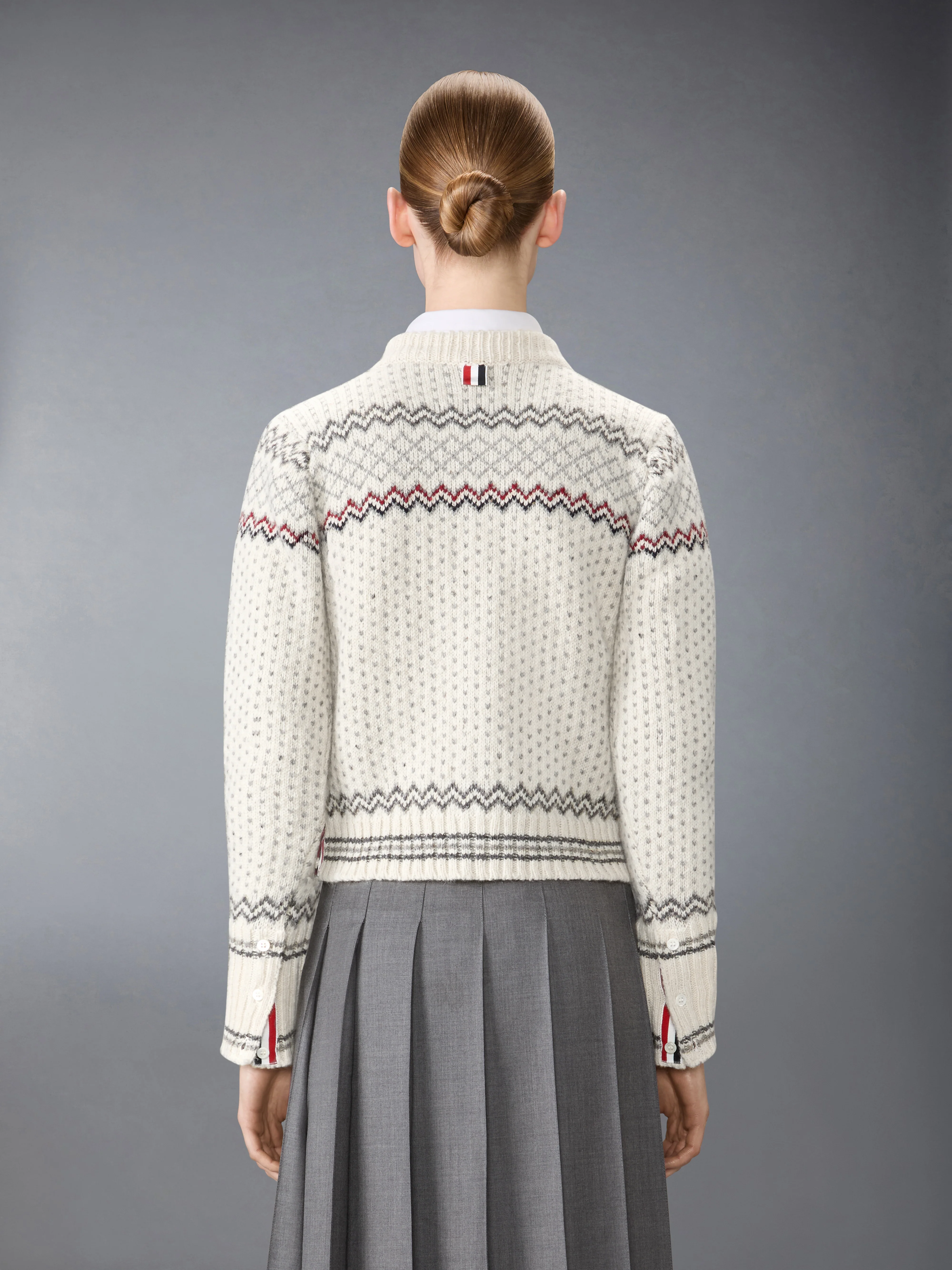 FAIR ISLE JACQUARD DONEGAL CROPPED CARDIGAN - Image 2