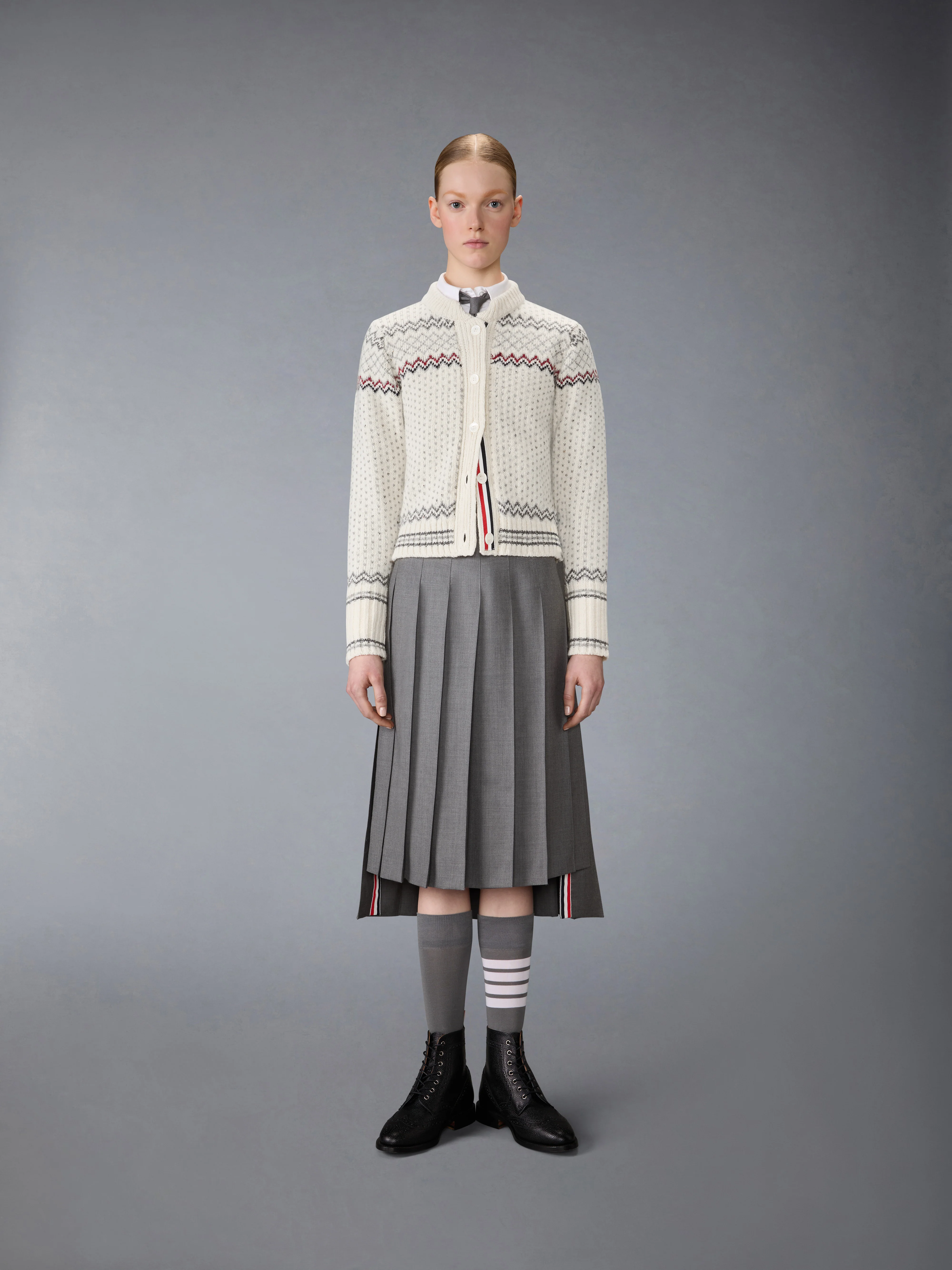 FAIR ISLE JACQUARD DONEGAL CROPPED CARDIGAN - Image 3
