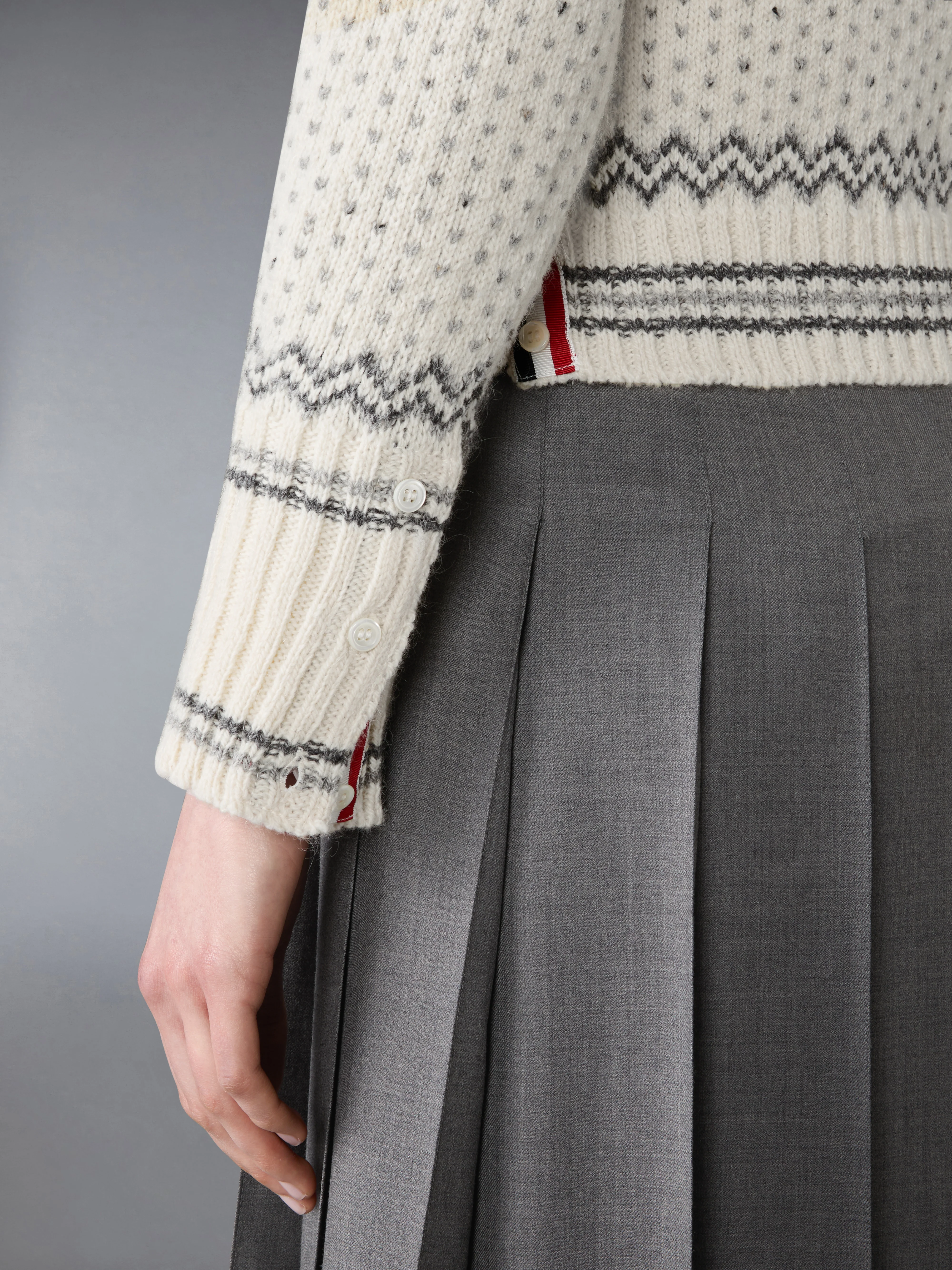 FAIR ISLE JACQUARD DONEGAL CROPPED CARDIGAN - Image 4
