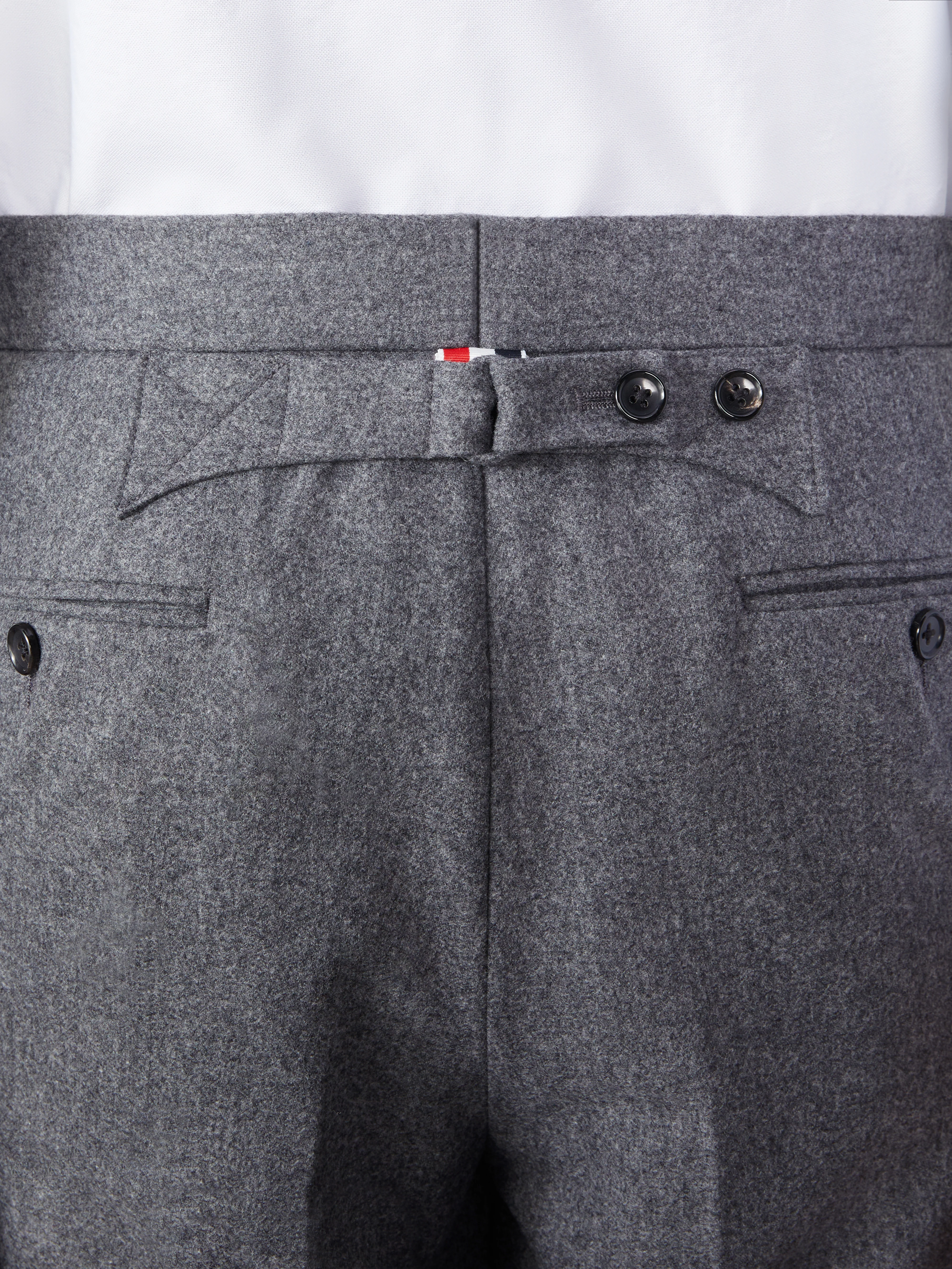 FLANNEL 4-BAR LOW RISE BACKSTRAP TROUSERS - Image 6