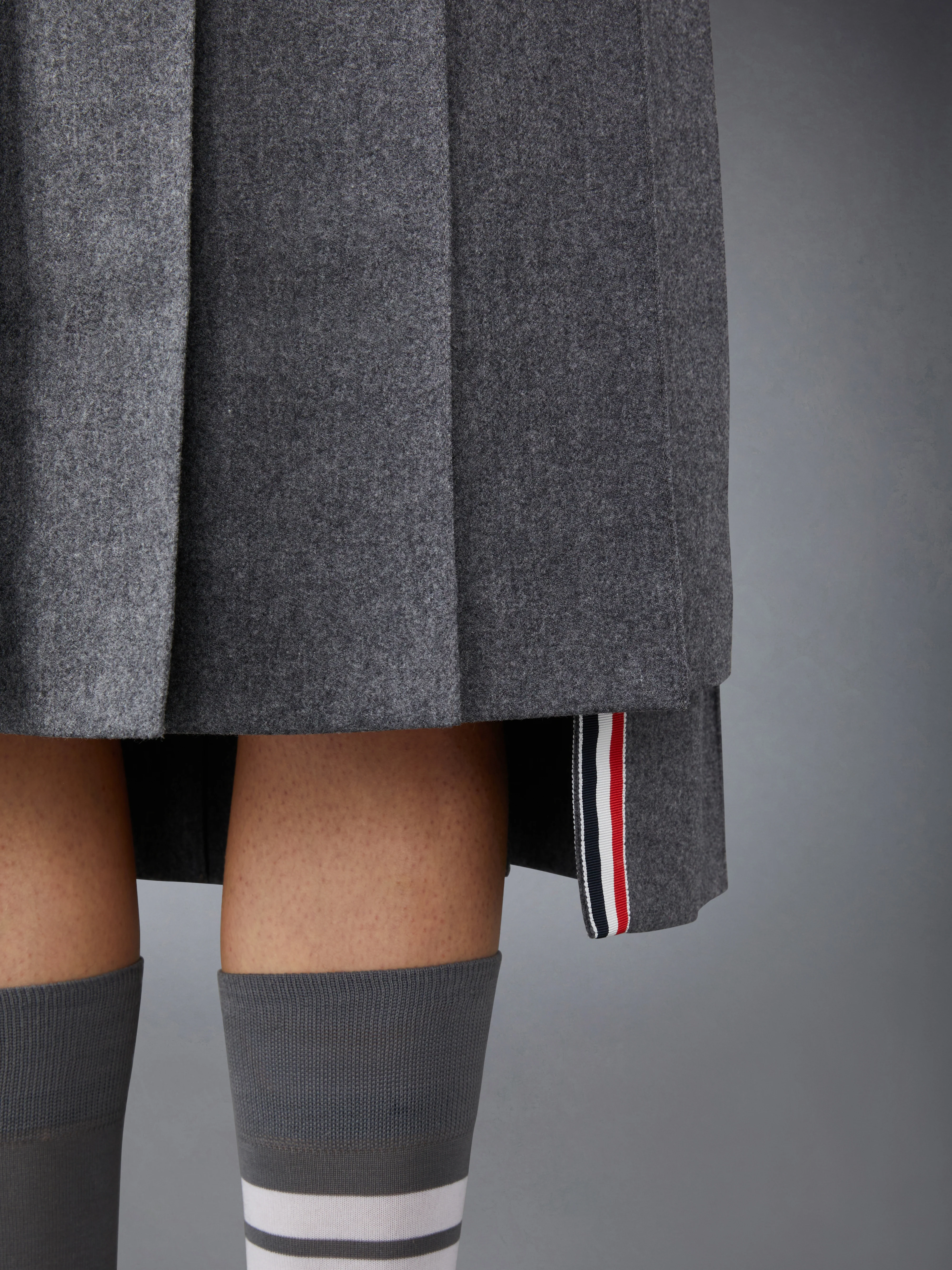 FLANNEL 4-BAR MIDI PLEATED SKIRT - Image 5