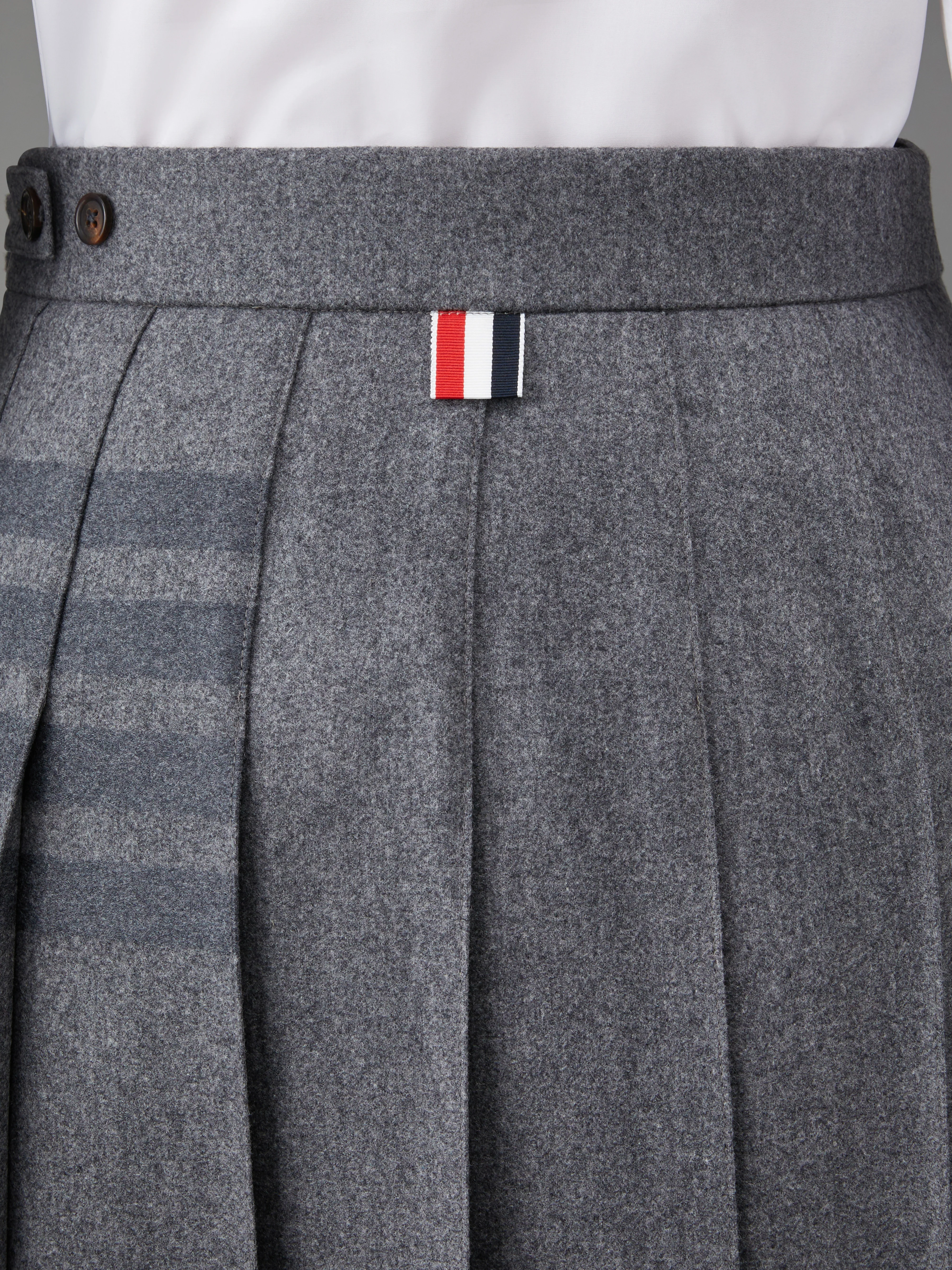 FLANNEL 4-BAR MIDI PLEATED SKIRT - Image 6