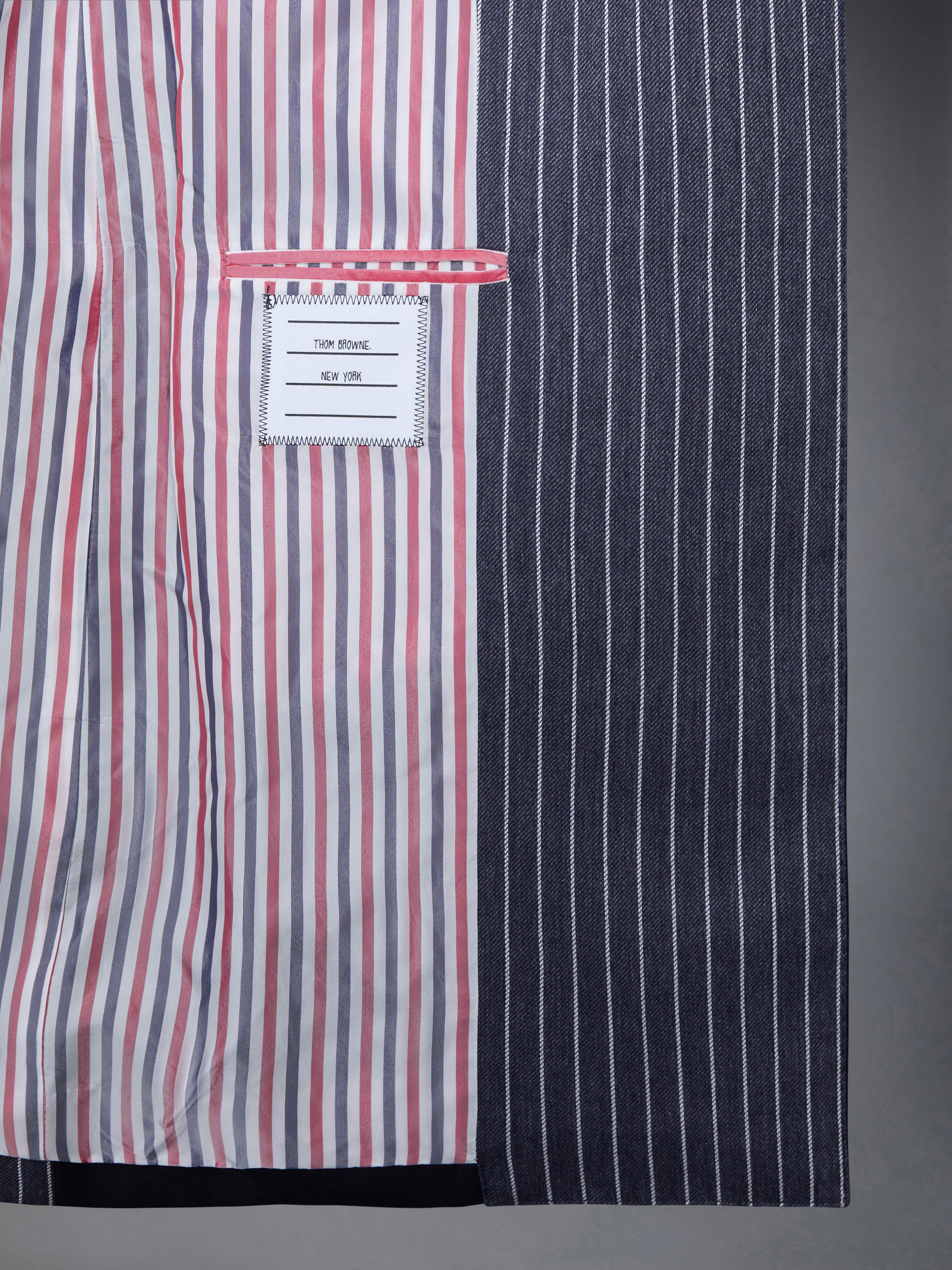 Fun-Mix Pinstripe and Super 120's Armband Double Breasted Classic Sport Coat - Image 5