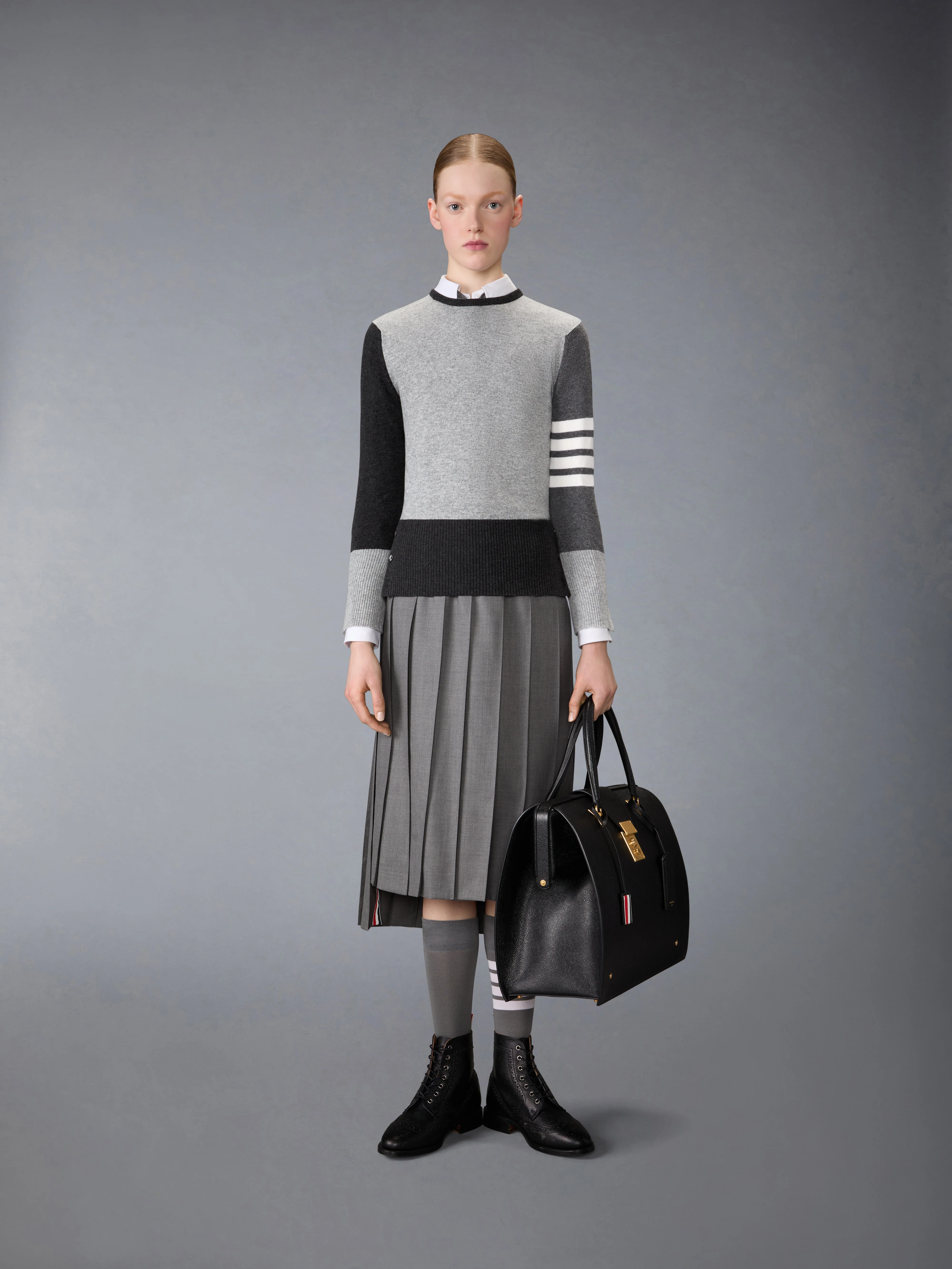 FUNMIX CASHMERE 4-BAR PULLOVER - Image 2