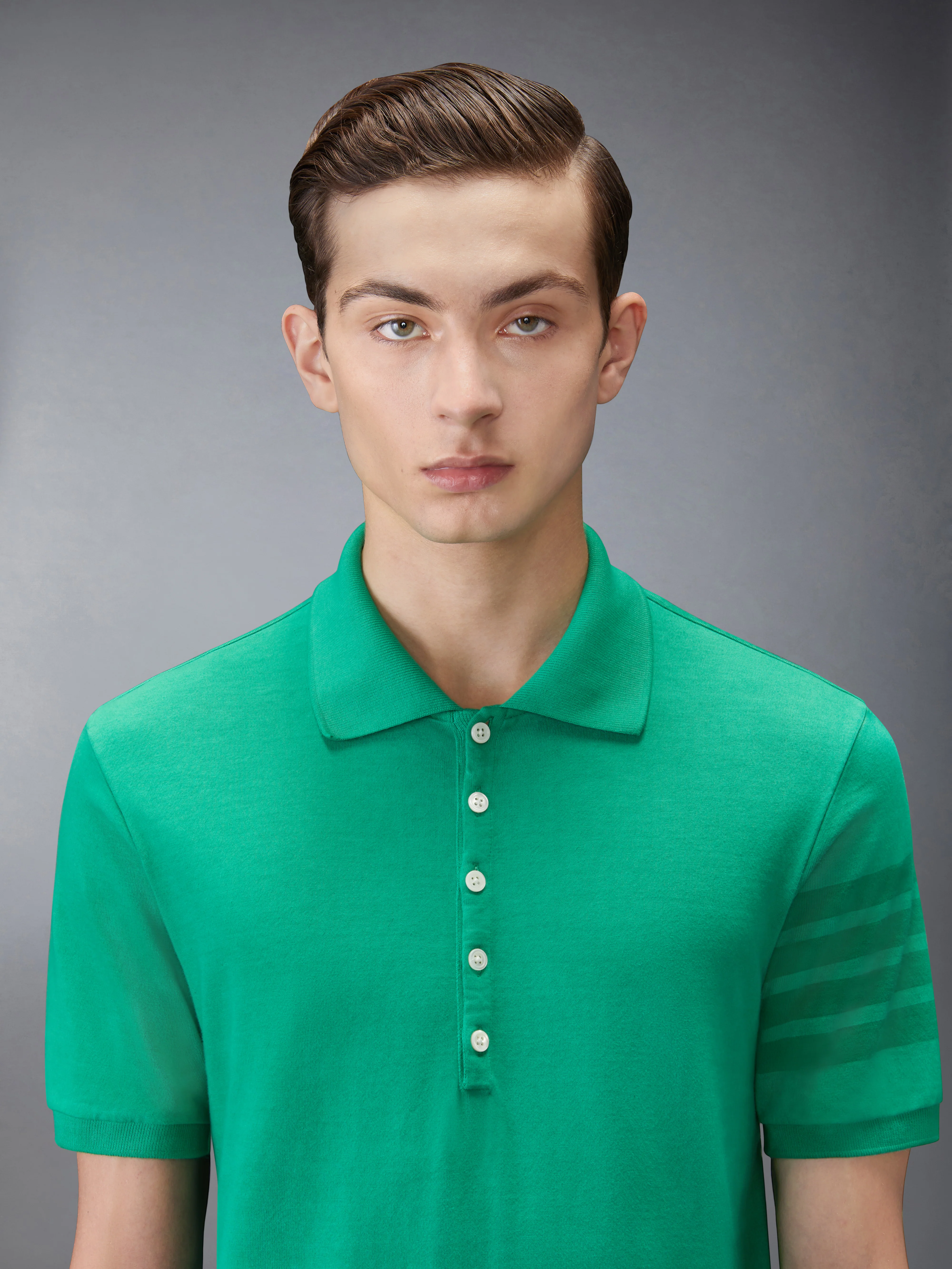 GARMENT OVERDYED JERSEY 4-BAR POLO - Image 5