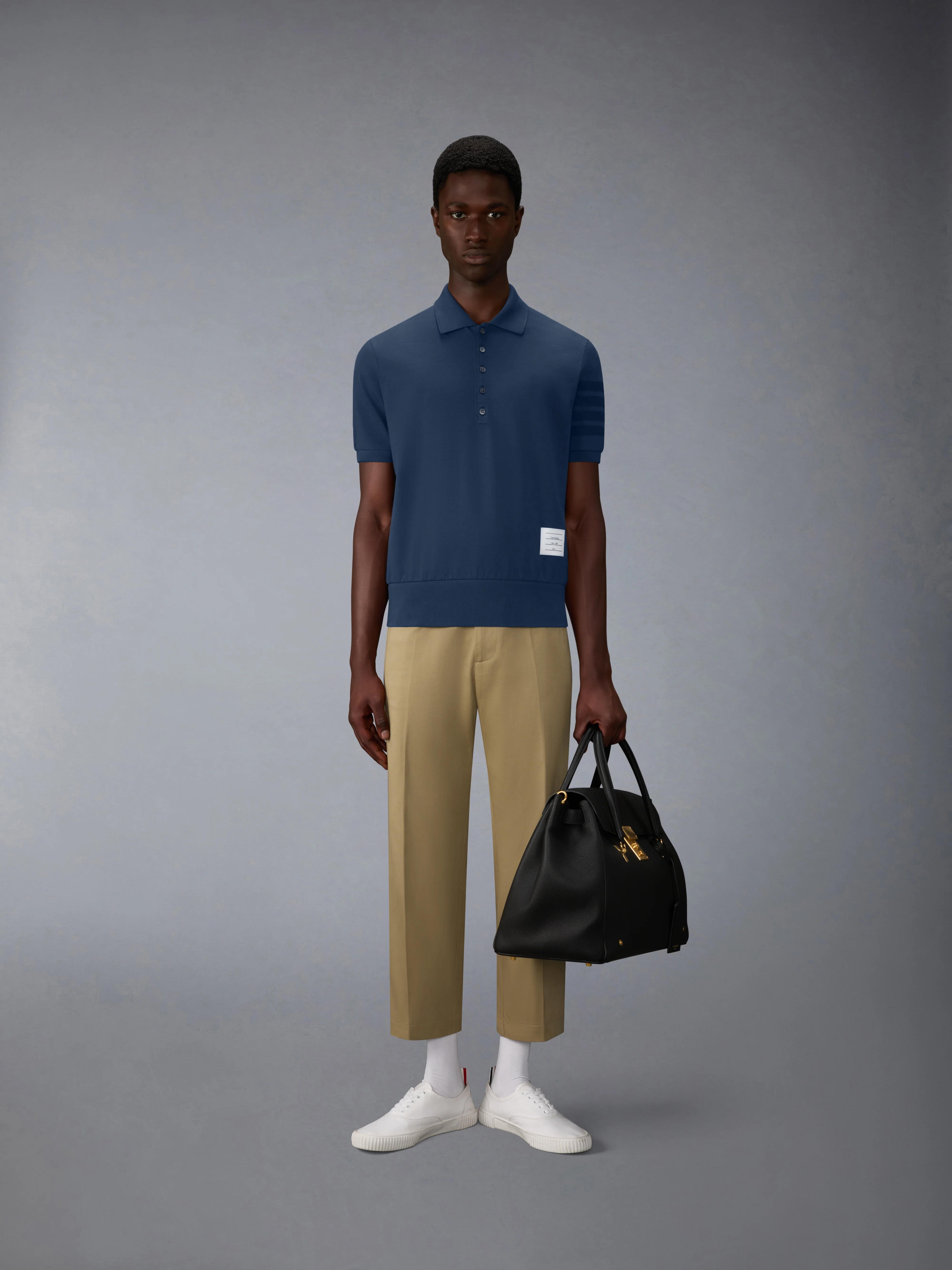 GARMENT OVERDYED JERSEY 4-BAR POLO - Image 3