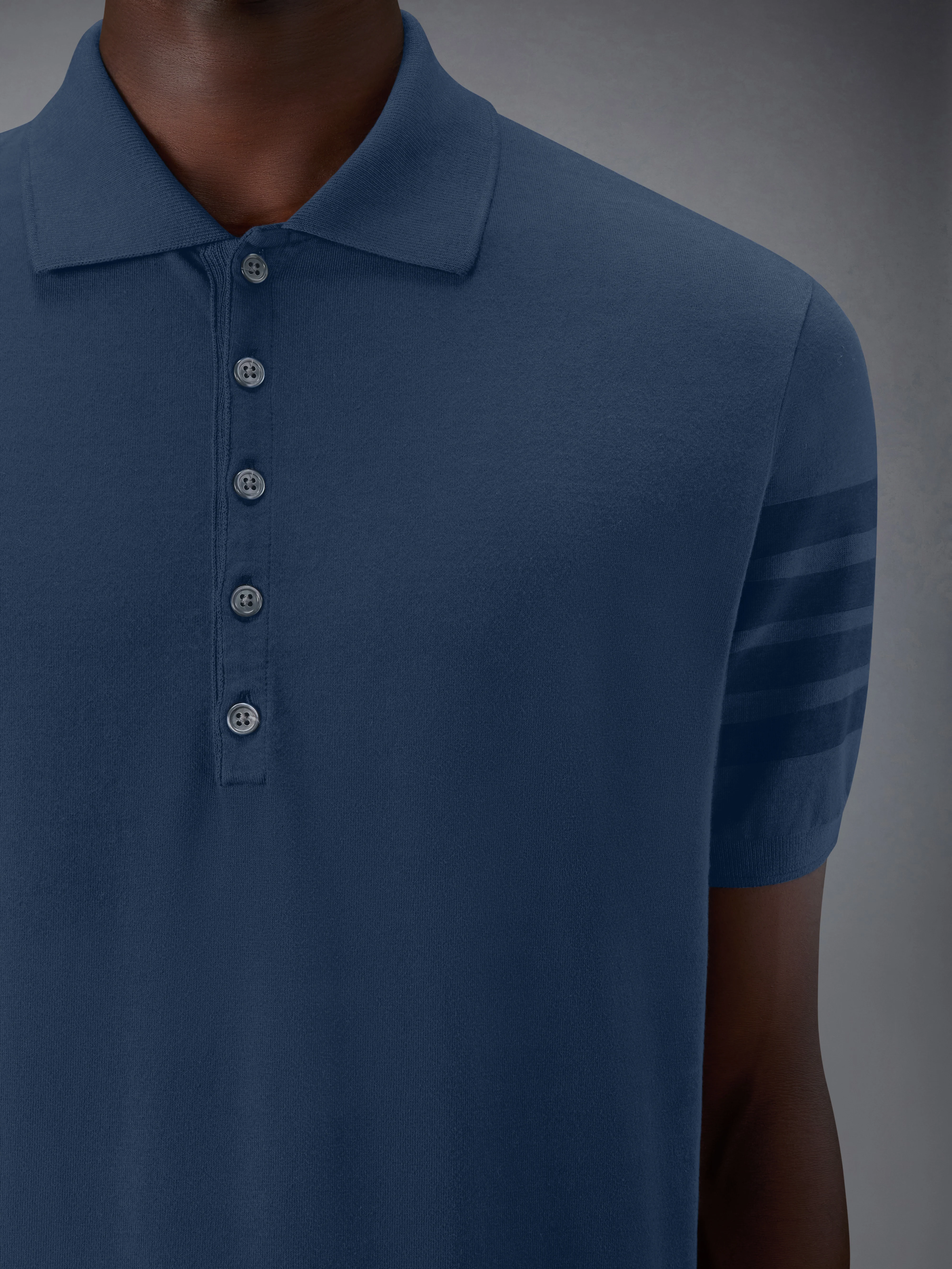 GARMENT OVERDYED JERSEY 4-BAR POLO - Image 5