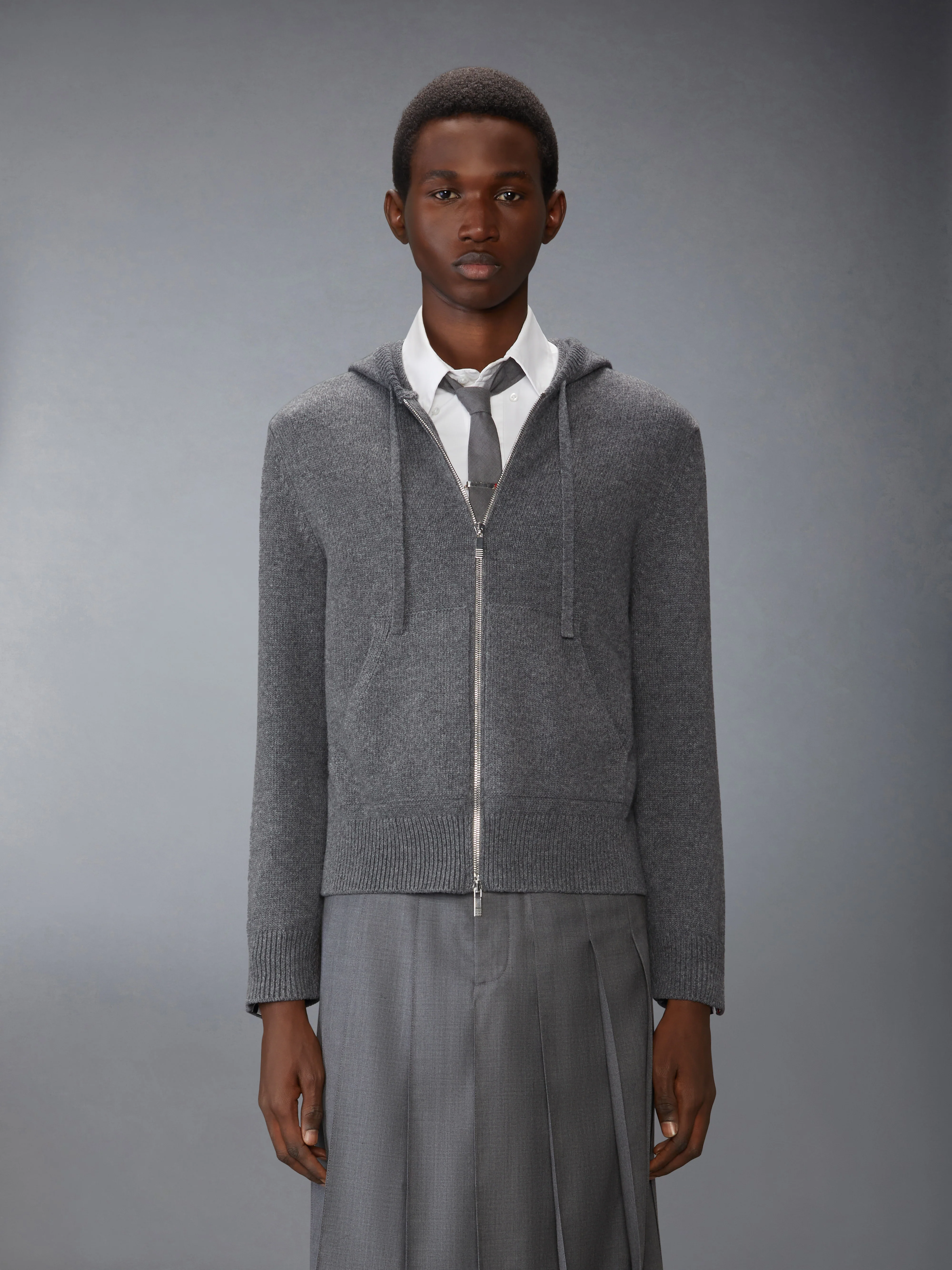 GEESE INTARSIA MERINO WOOL HOODIE