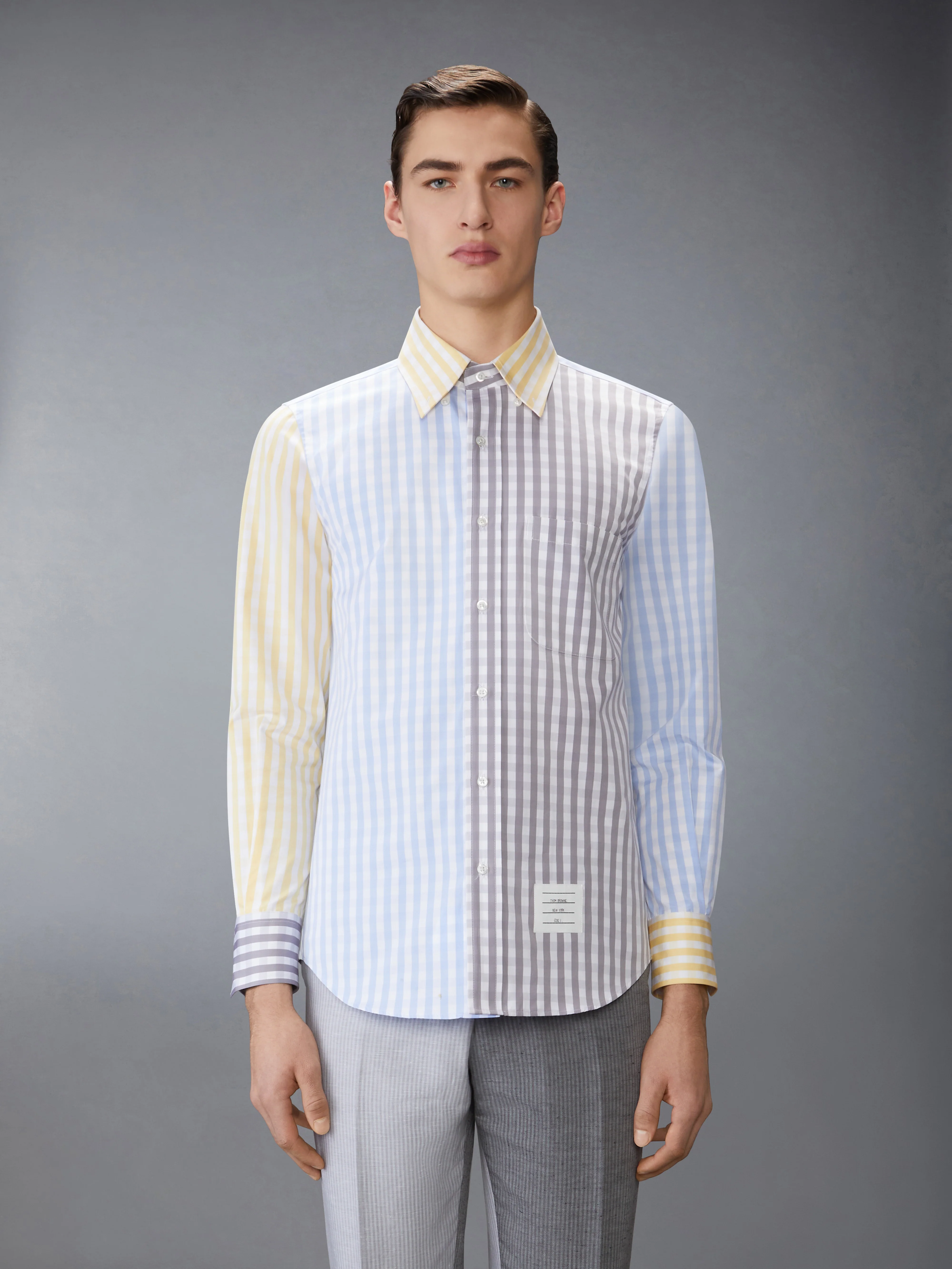 GINGHAM CHECK POPLIN FUNMIX SHIRT - Image 2