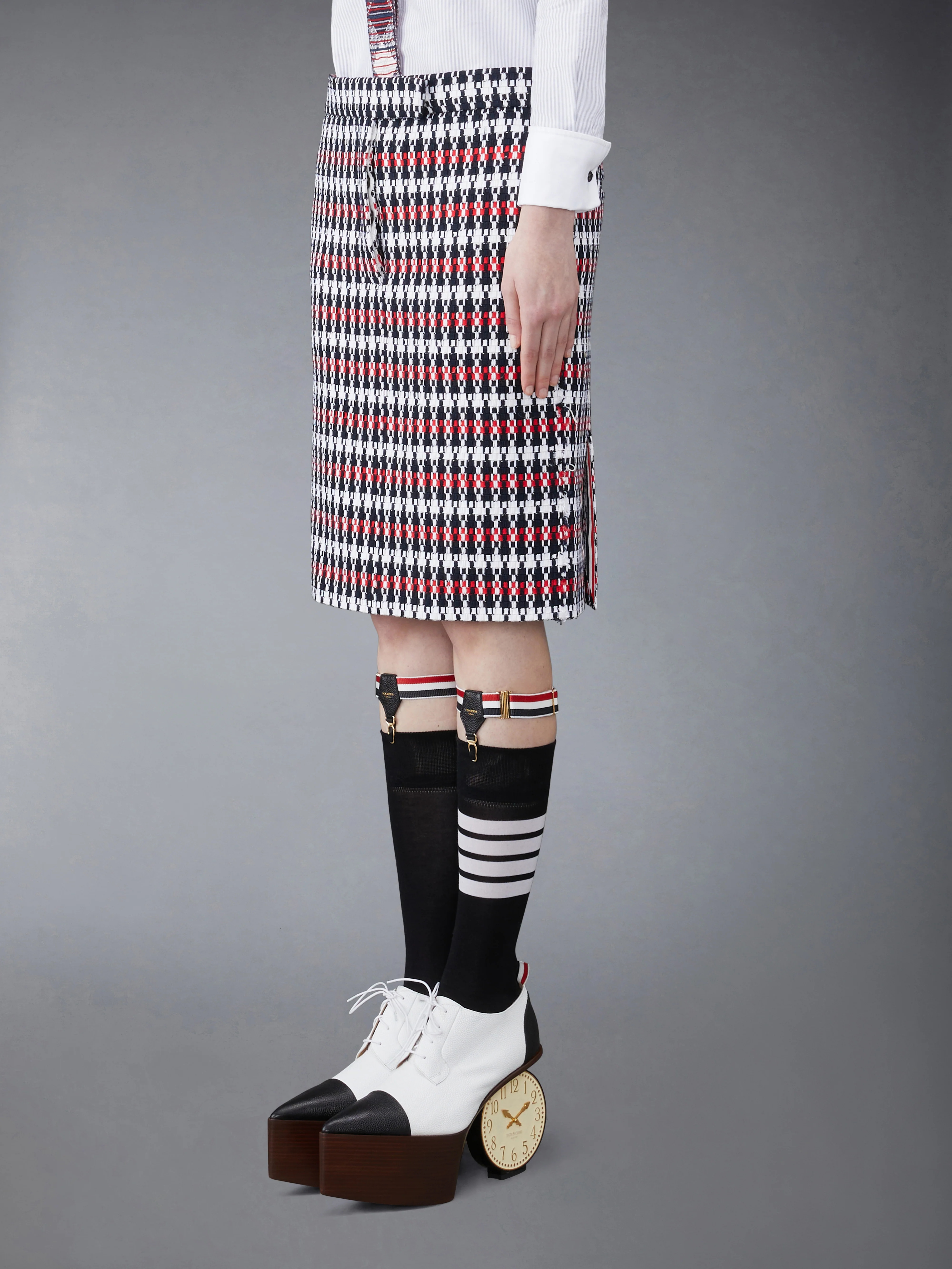 GROSGRAIN TWEED LOW WAIST SKIRT - Image 2
