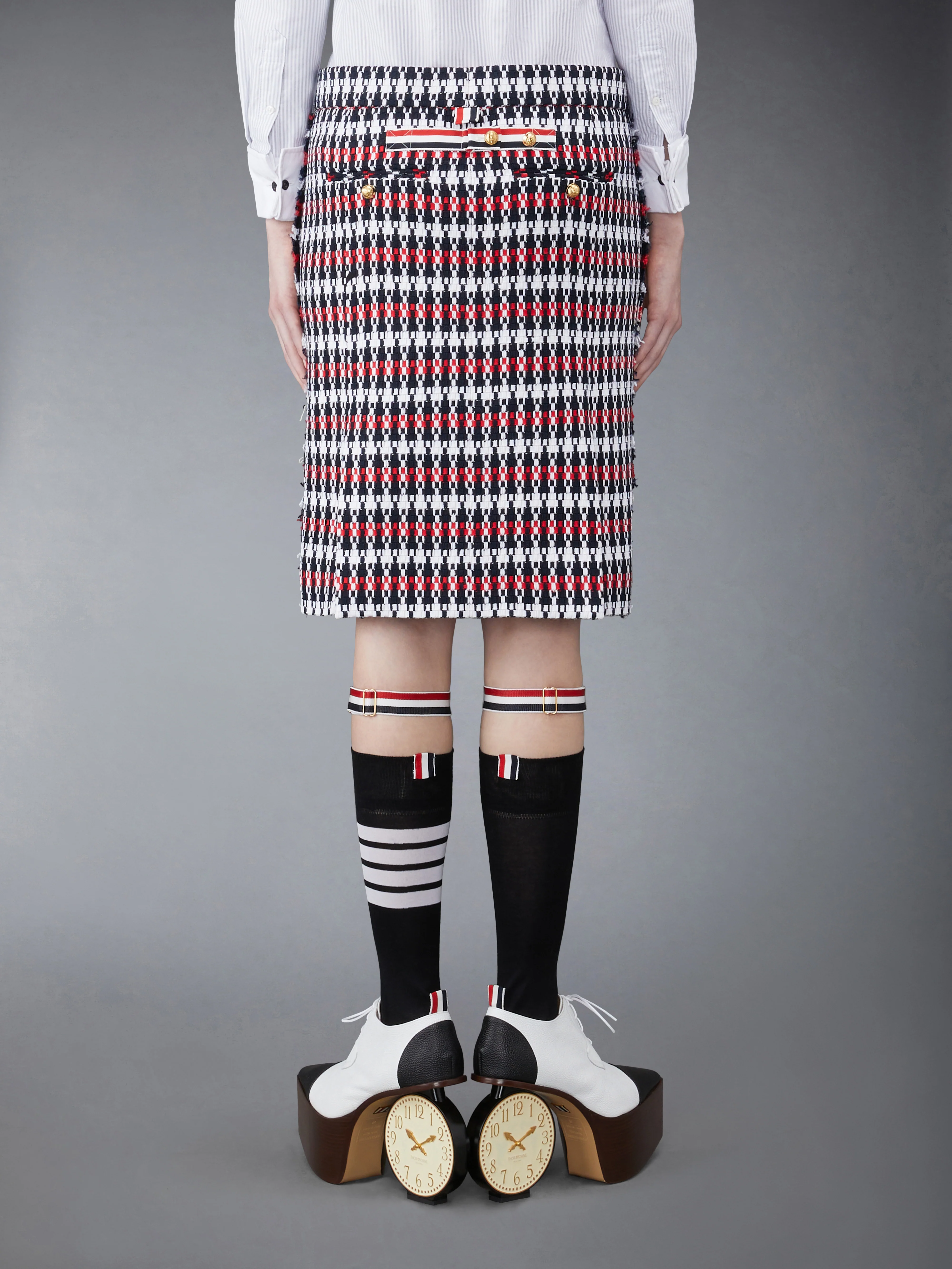 GROSGRAIN TWEED LOW WAIST SKIRT - Image 3