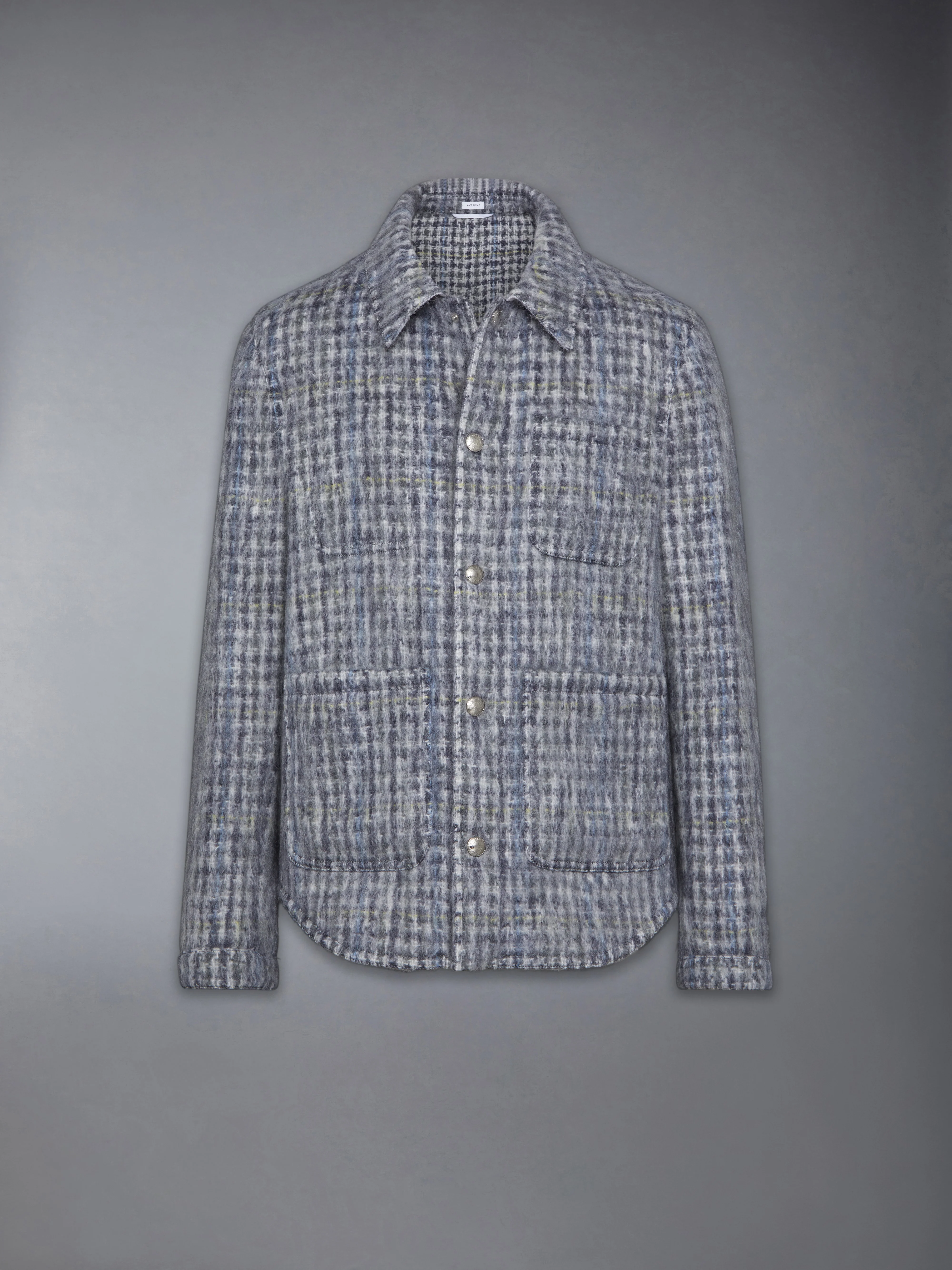 GUNCLUB CHECK HAIRY MOHAIR UTILITY JACKET - Image 6