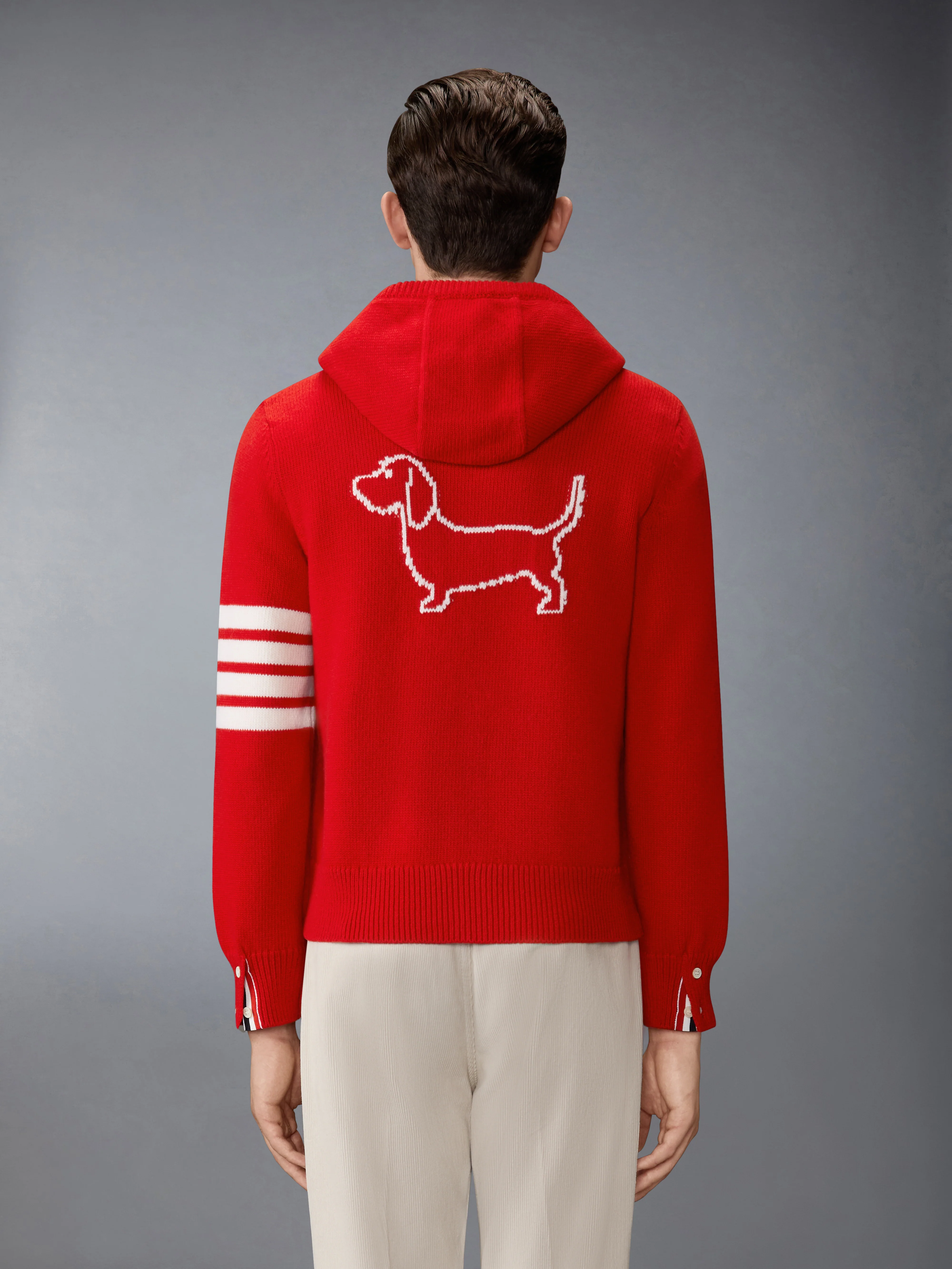 HECTOR INTARSIA MERINO ZIP UP HOODIE - Image 2