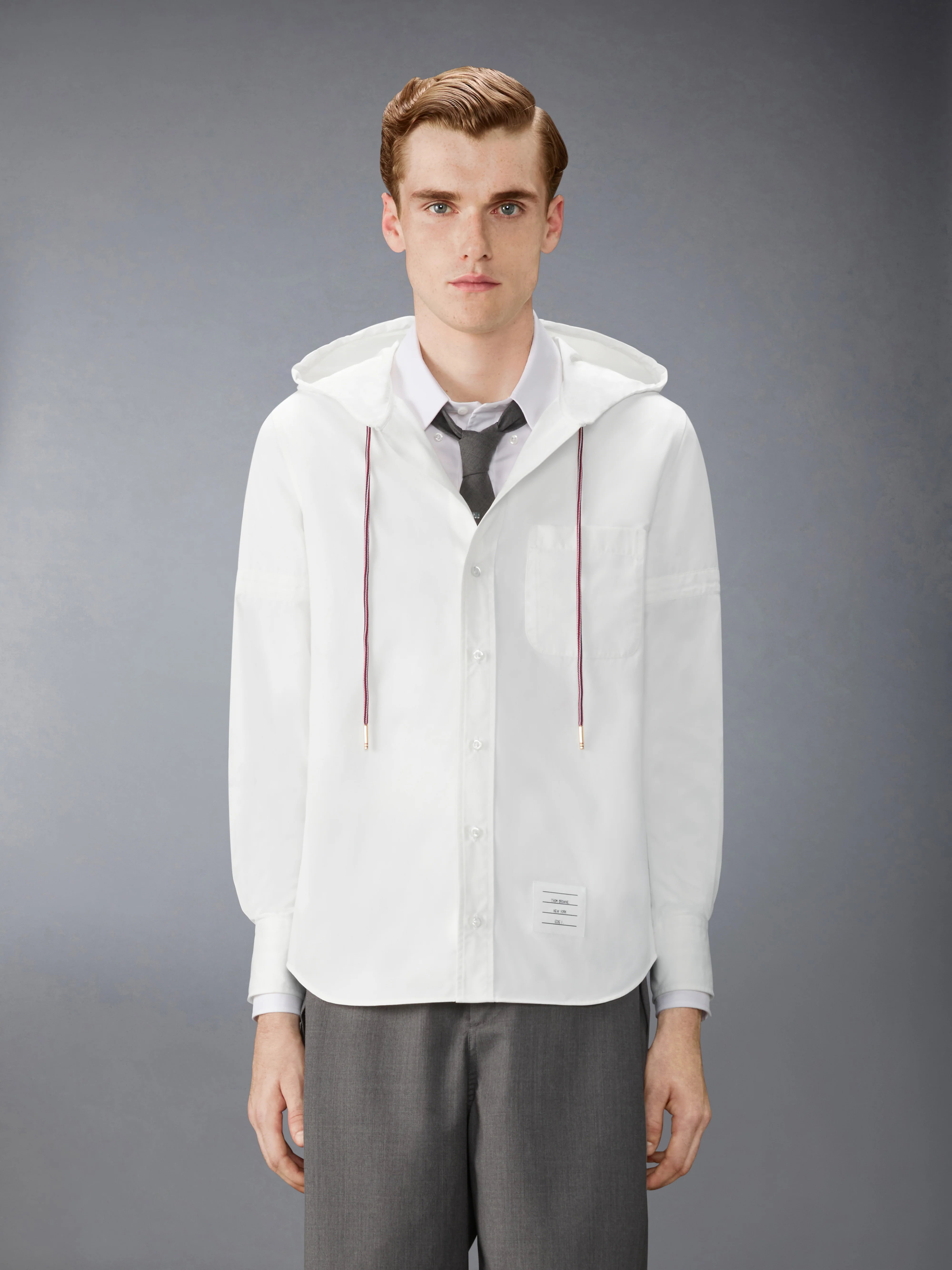 HOODED NYLON ARMBAND SHIRT
