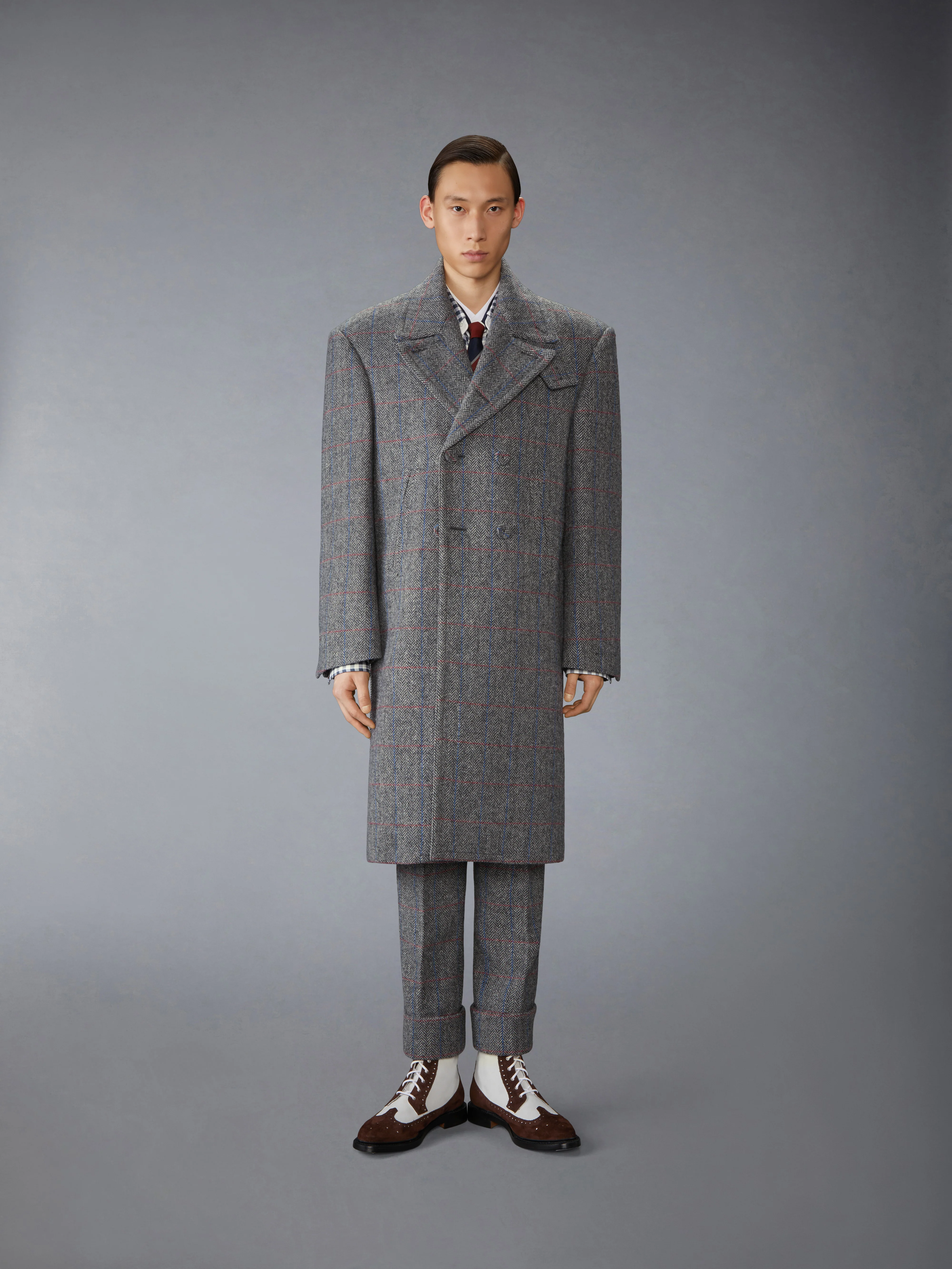 HUNTING TWEED OVERSIZED PEACOAT