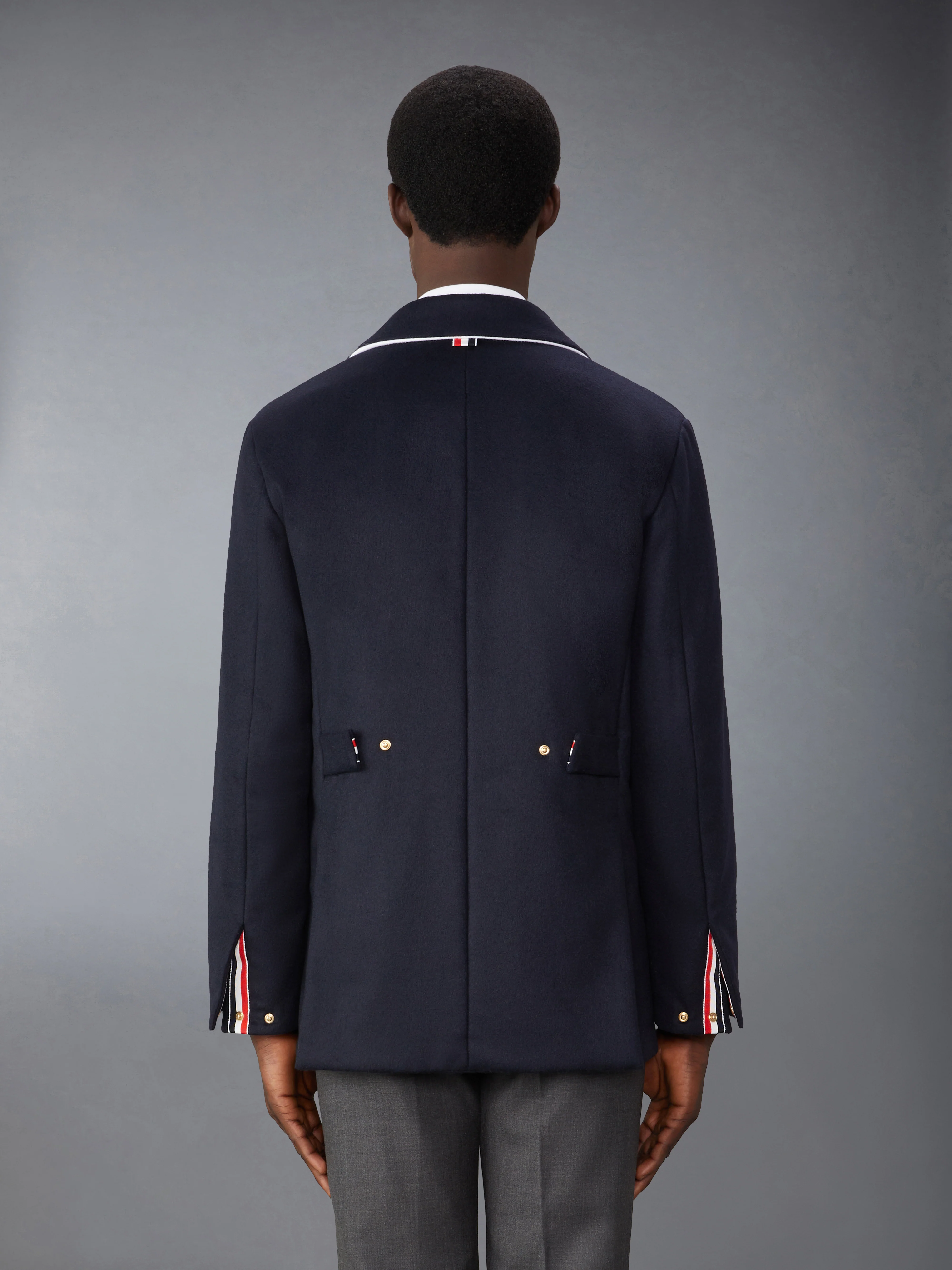 JACKET WEIGHT CASHMERE LIGHT WEIGHT DOWN FILL ELONGATED SACK SPORT COAT - Image 2