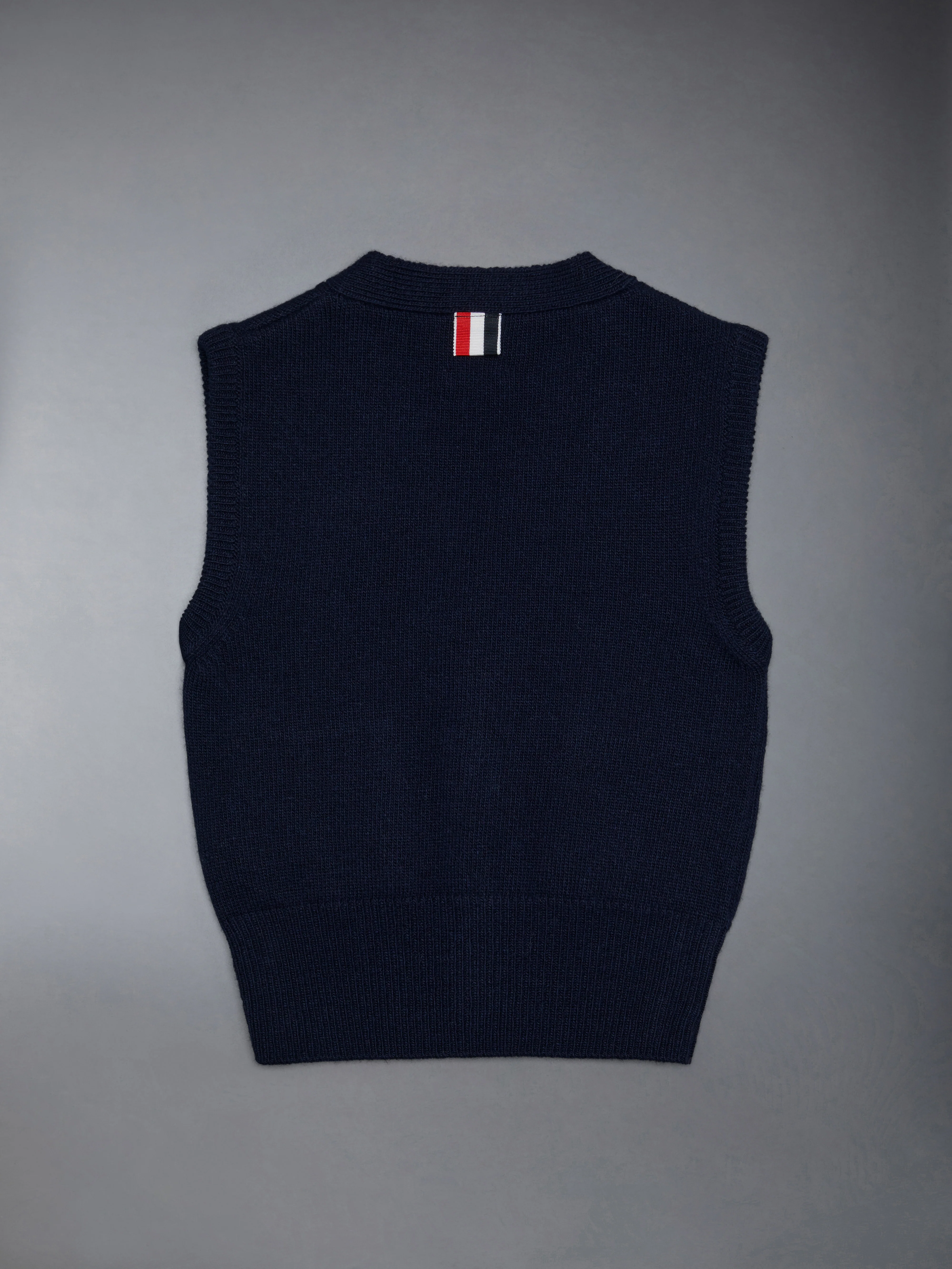 Kid's Fine Merino Half Drop Cardigan Vest - Image 2