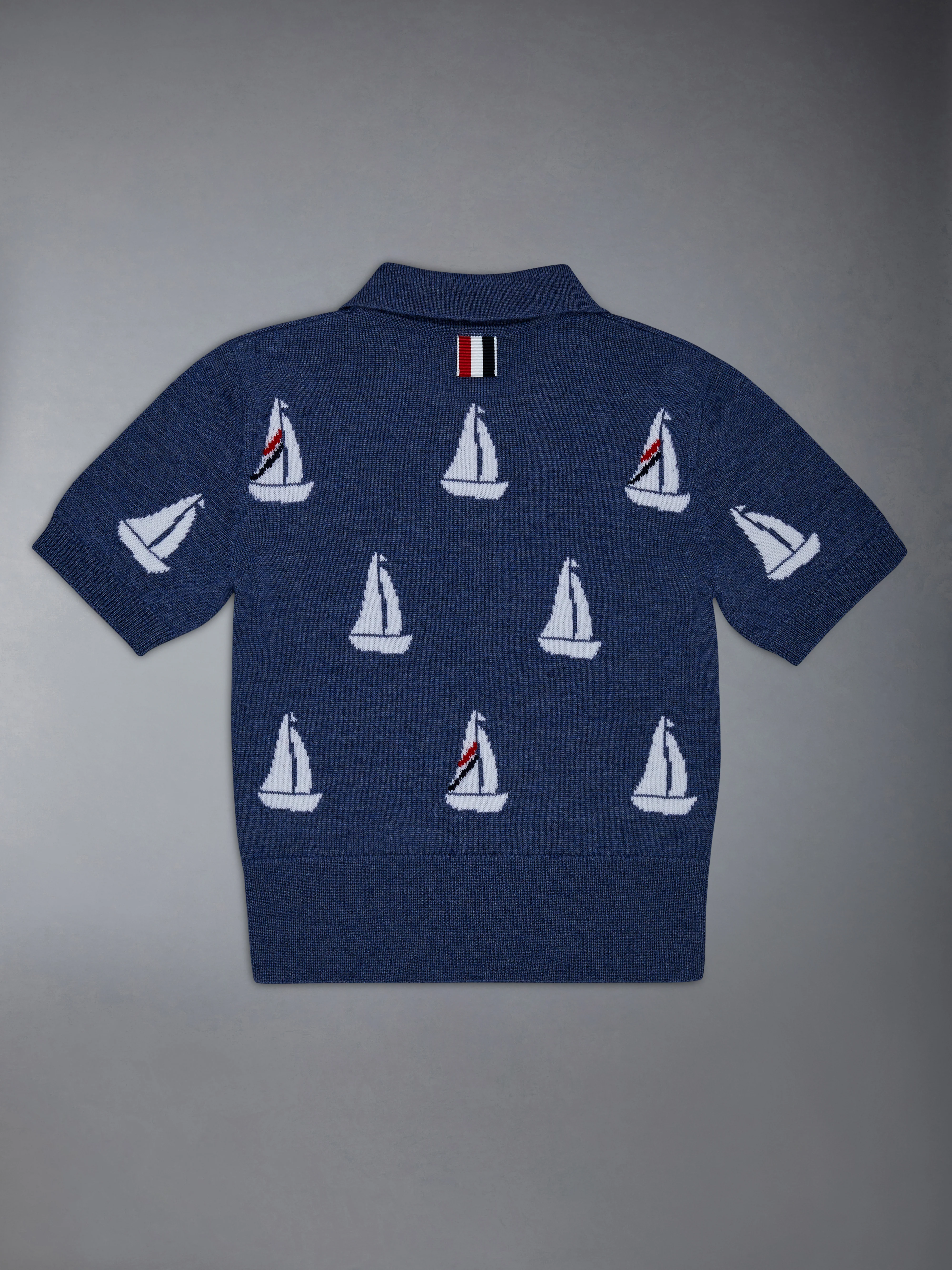 Kid's Fine Merino Half Drop Knit Polo - Image 2